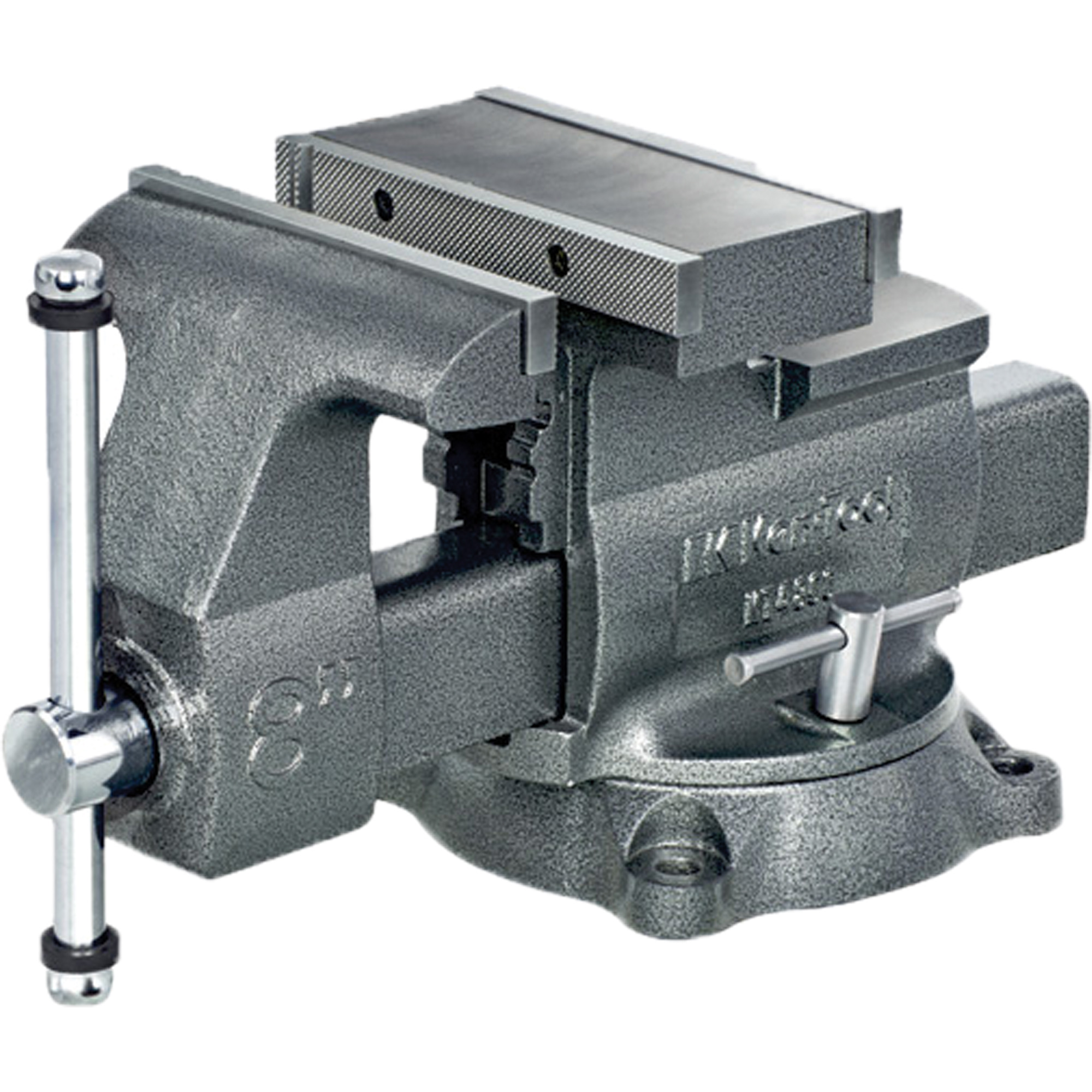 Étau réversible pour mécanicien professionnel KT4800, Largeur des mâchoires 8", Profondeur de la gorge 4-7/8", Base Pivotant
