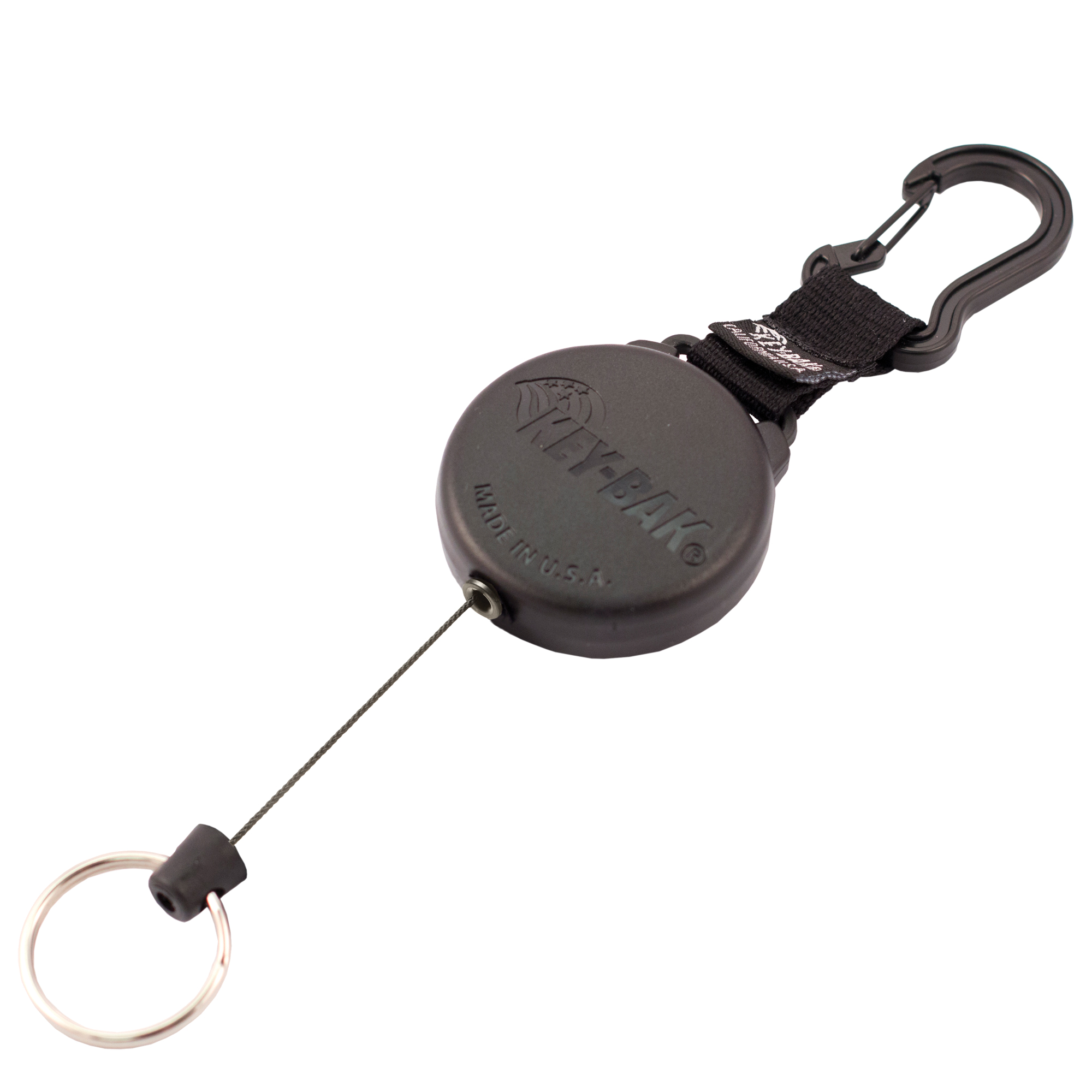 Mousqueton porte-clés rétractable SecuritMC, Polycarbonate, Câble 28", Fixation Mousqueton