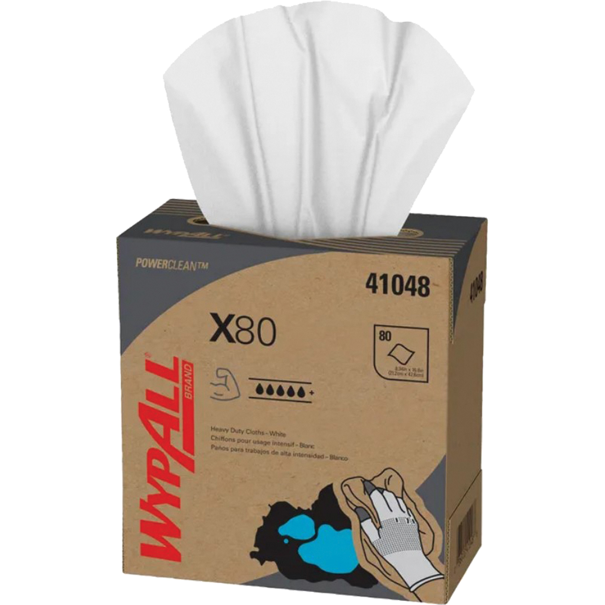 Chiffons à usage prolongé X80 WypAllMD, Robuste, 16-4/5" lo x 9" la – Image 2