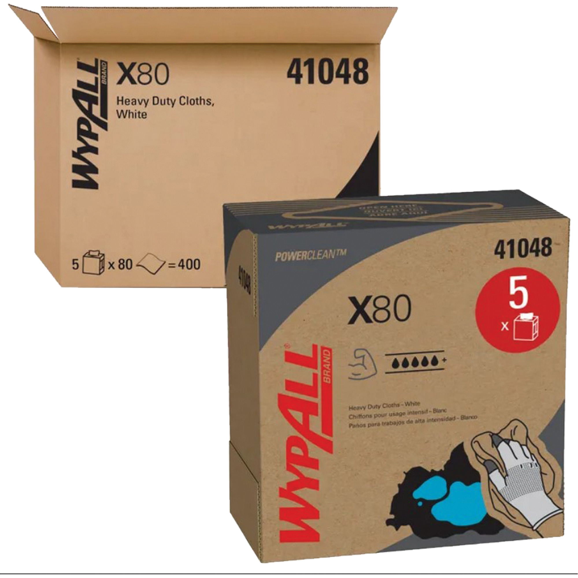 Chiffons à usage prolongé X80 WypAllMD, Robuste, 16-4/5" lo x 9" la – Image 3