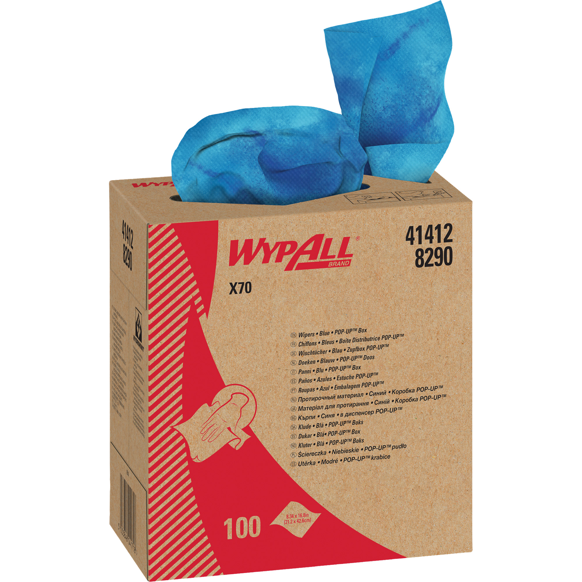 Chiffons industriels de qualité supérieure X70 WypAllMD, Robuste, 16-4/5" lo x 8-1/3" la