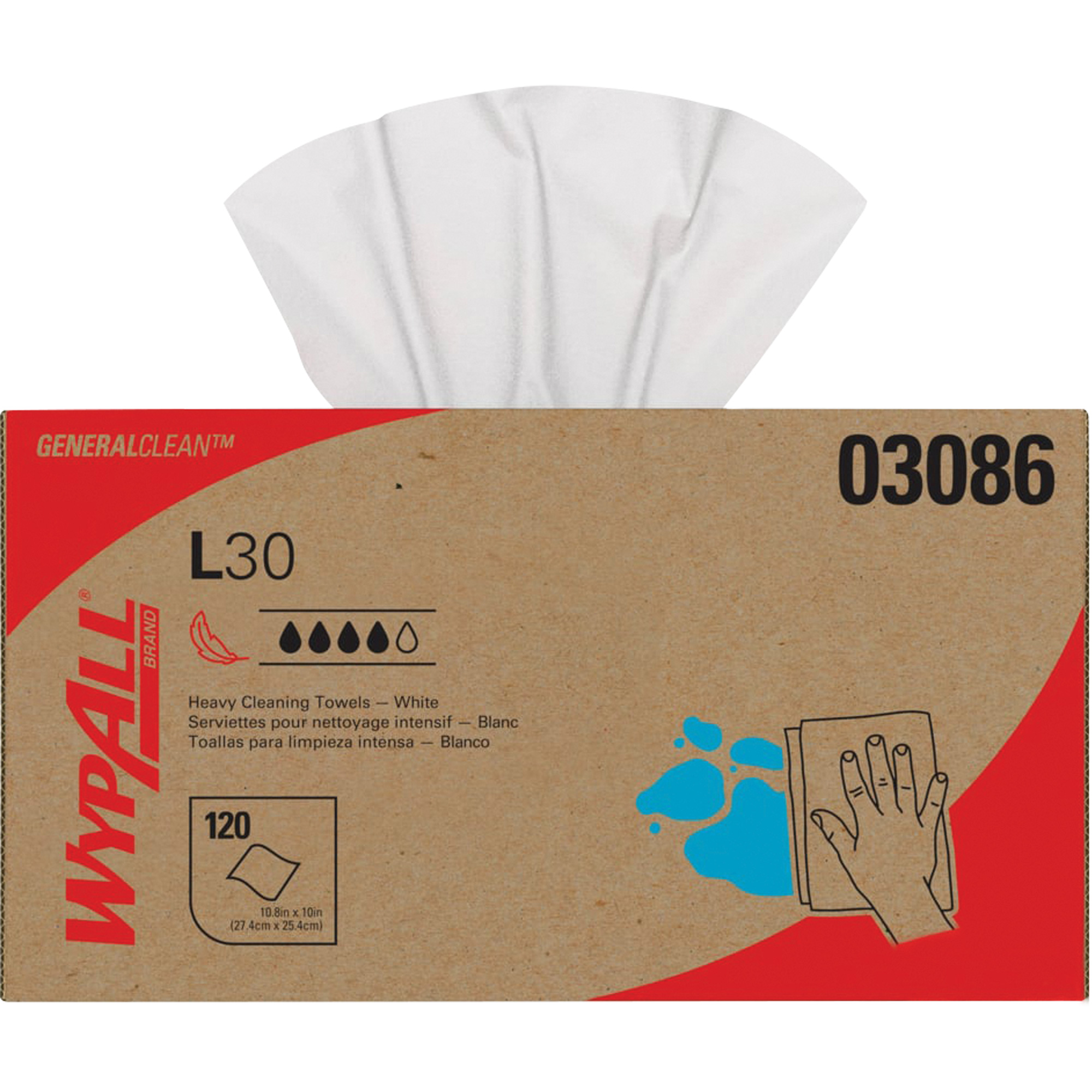 Chiffons L30, Tout usage, 10" lo x 10-4/5" la