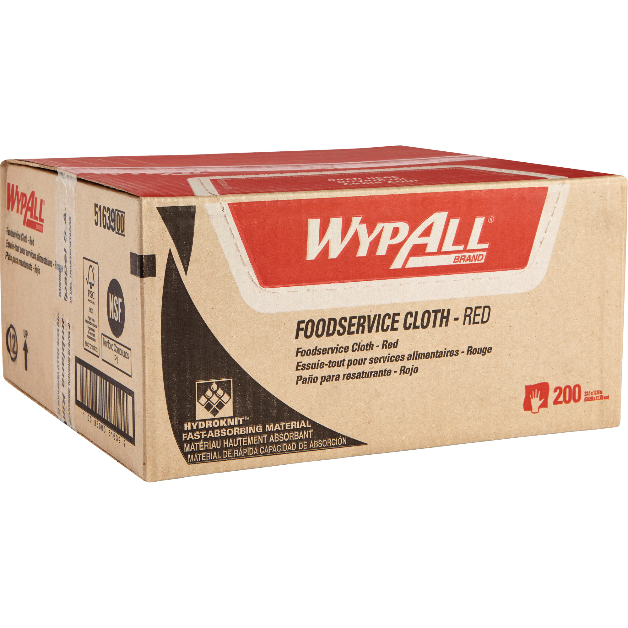 Chiffons pour le service alimentaire de WypallMD, Spécialisé, 23-1/2" lo x 12-1/2" la