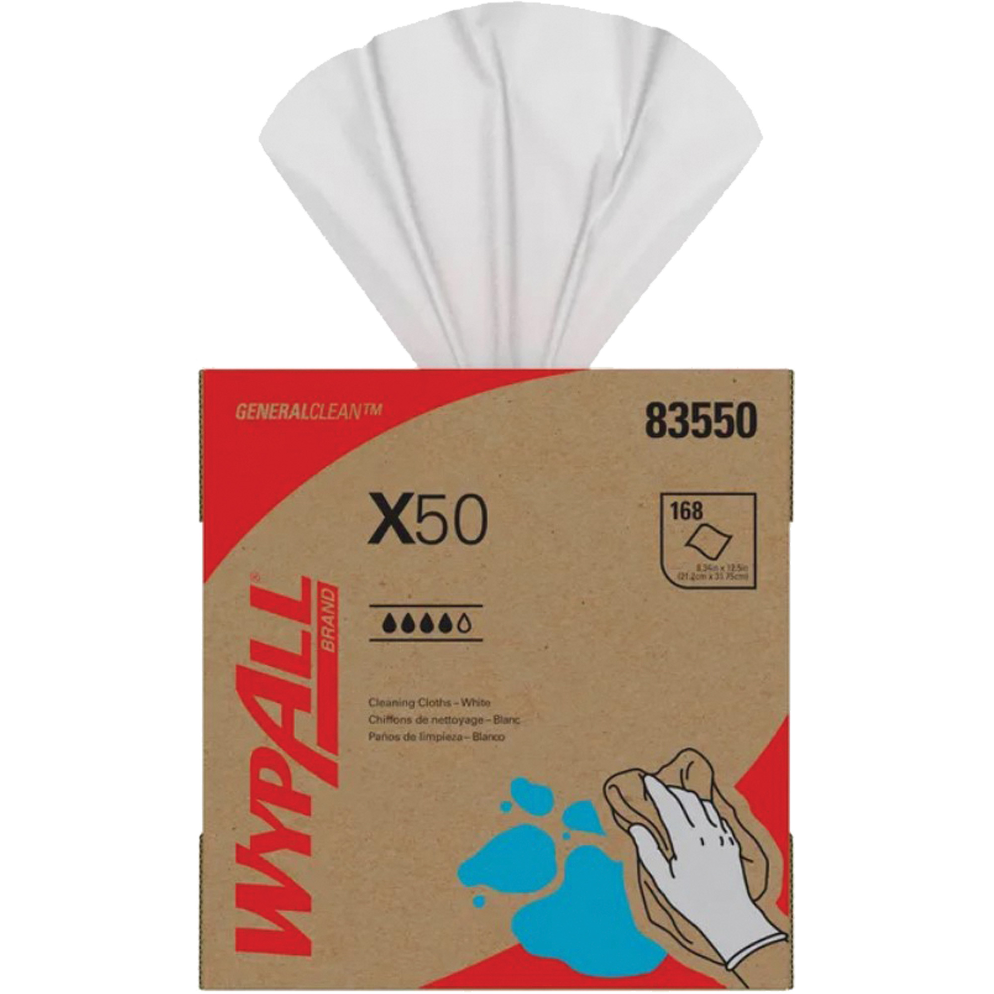 Chiffons X50, Tout usage, 12-1/2" lo x 8-3/4" la
