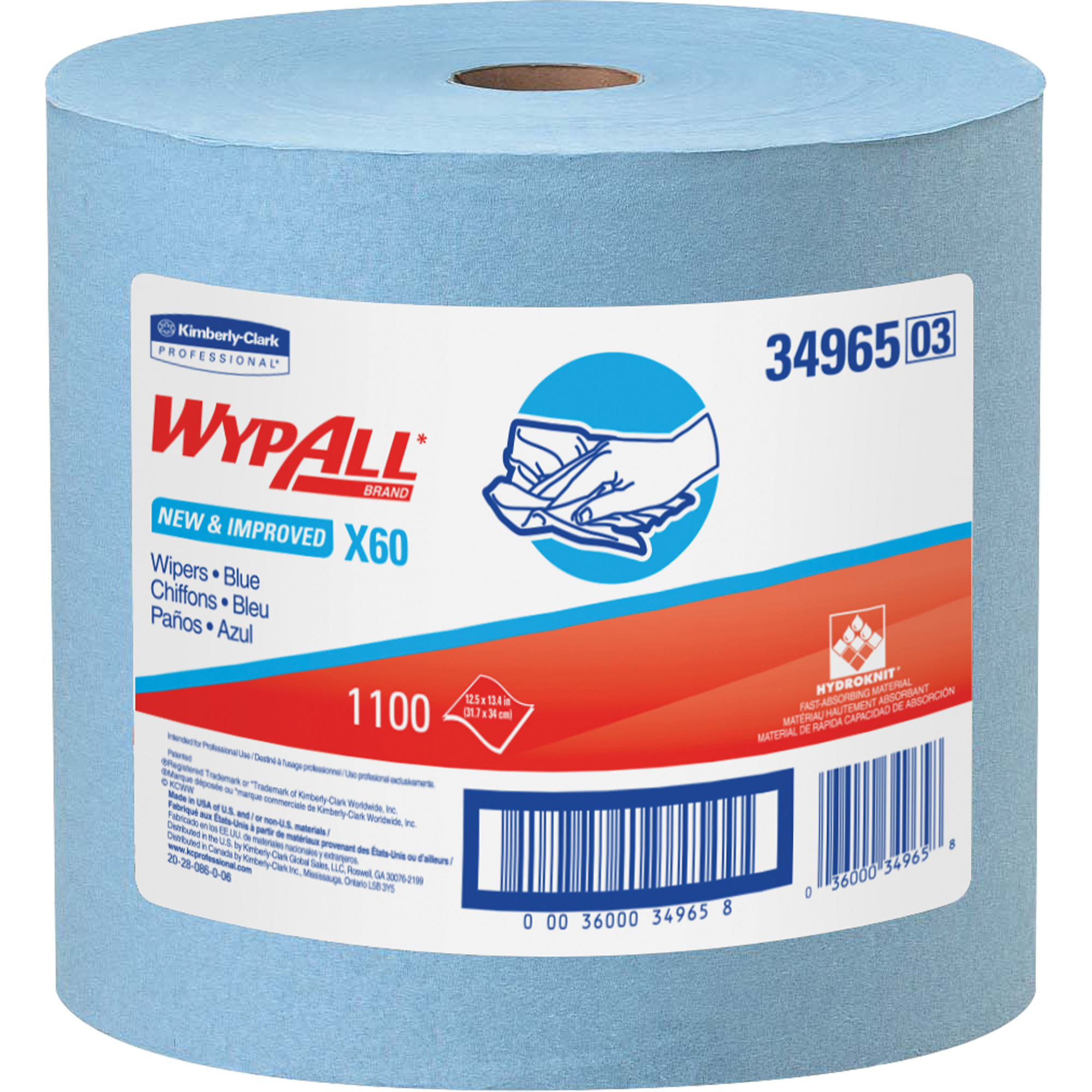 Chiffons X60, Tout usage, 13-1/2" lo x 12-1/2" la