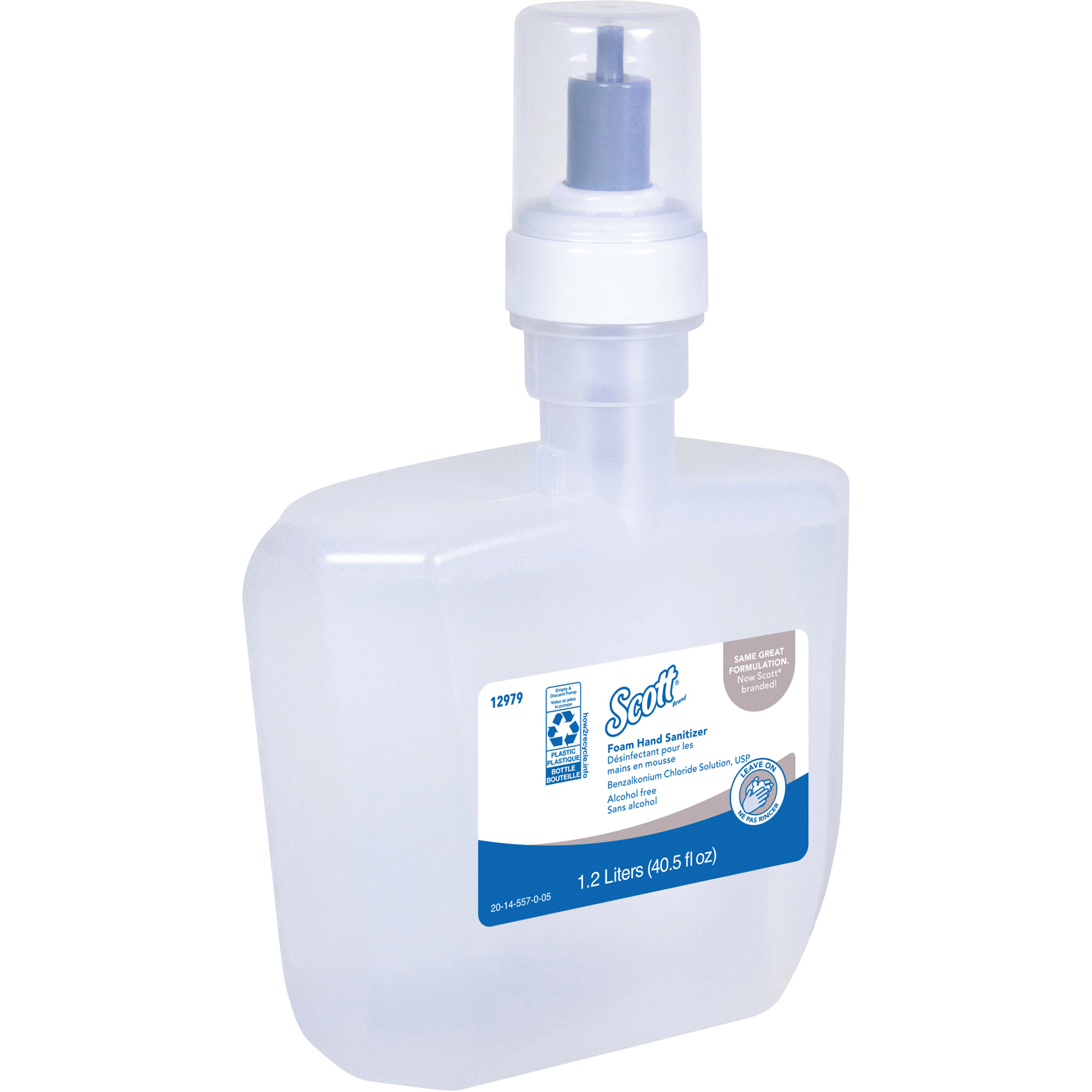 Désinfectant en mousse sans alcool pour les mains EssentialMC de ScottMD, 1200 ml, Cartouche de recharge, 0% alcool