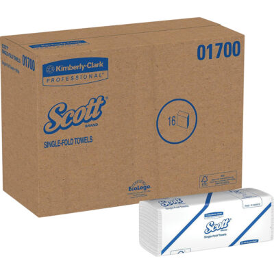 Essuie-mains ScottMD à pli simple, 1 pli, 10-1/2" lo x 9-3/10" la, 250 /pqt