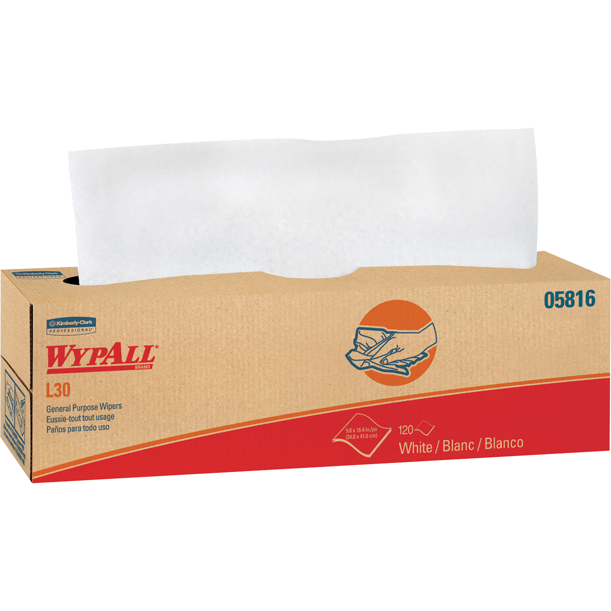 Essuie-tout à usage général L30 WypAllMD, Tout usage, 16-2/5" lo x 9-4/5" la