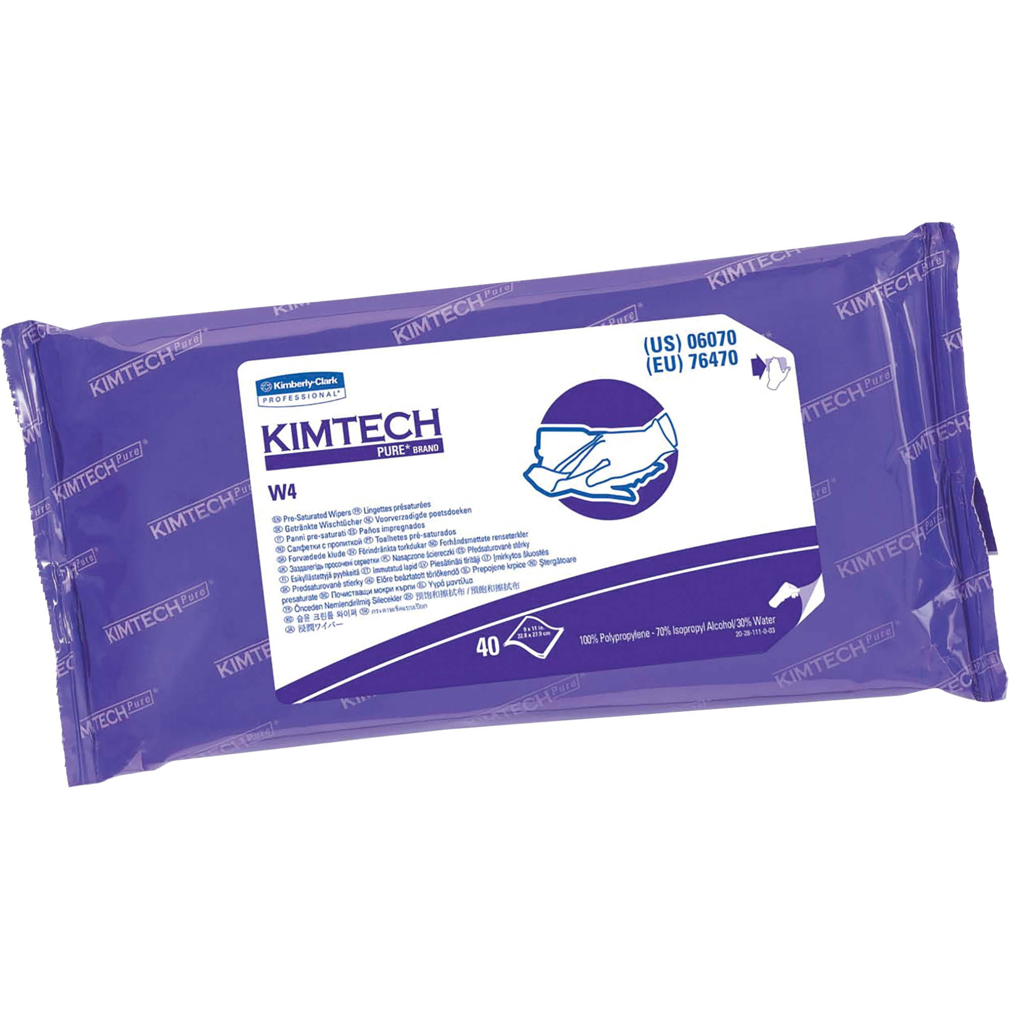 Lingettes présaturées Pure W4 de KimtechMC, Spécialisé, 9" lo x 11" la
