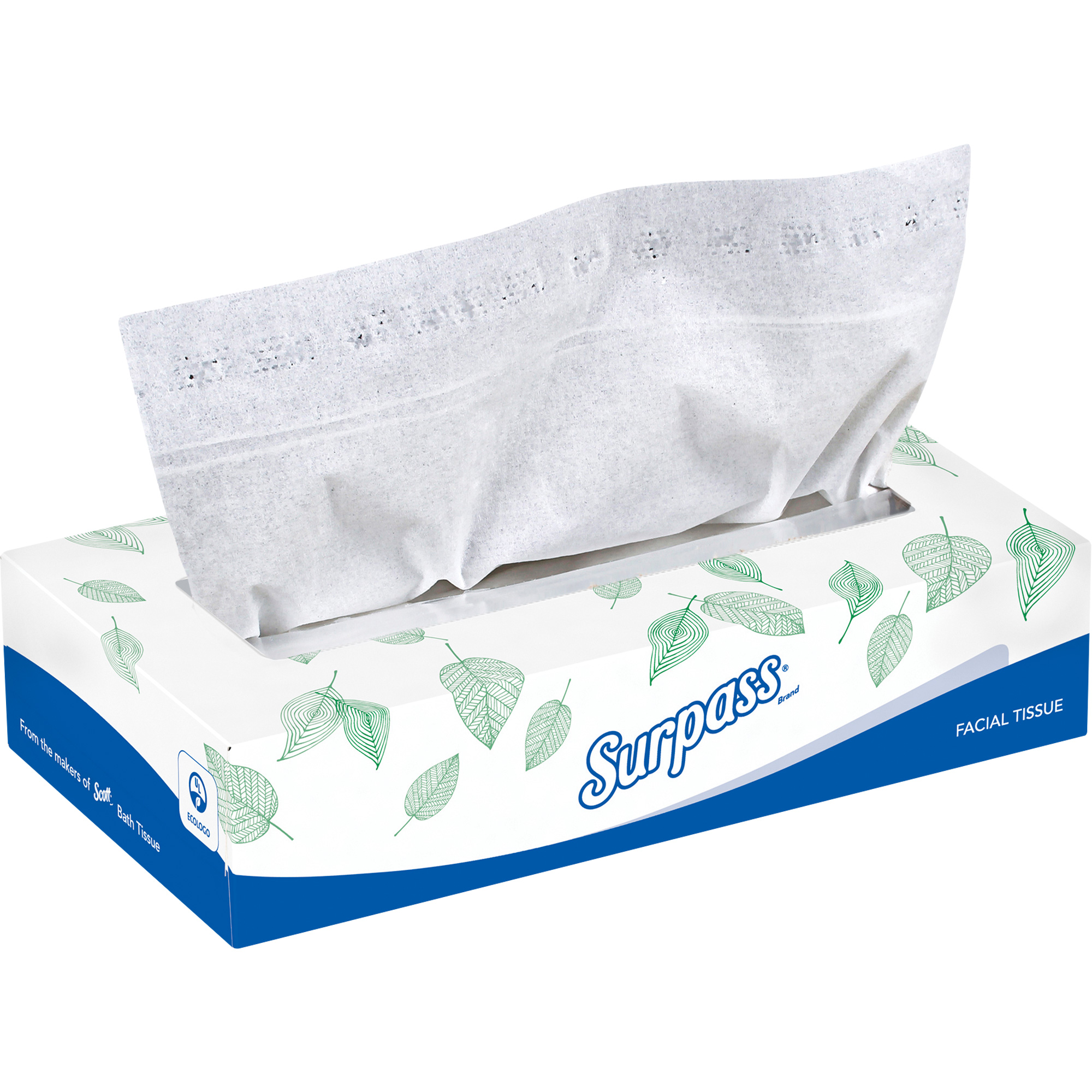 Mouchoirs SurpassMD, 2 pli, 8,3" lo x 7,8" la, 100 feuilles/boîte