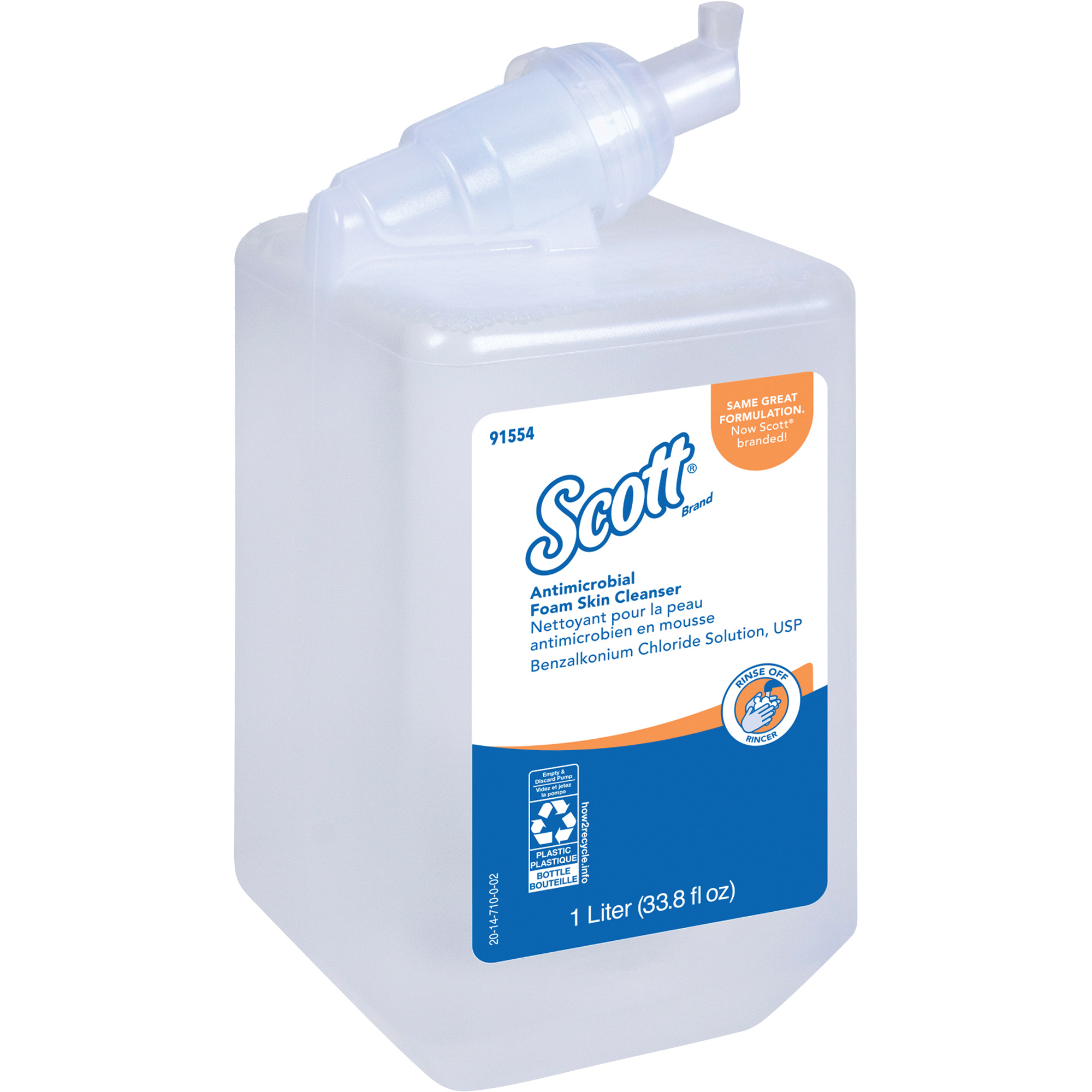 Nettoyant antimicrobien pour la peau ControlMC de ScottMD, Mousse, 1 L, Sans parfum