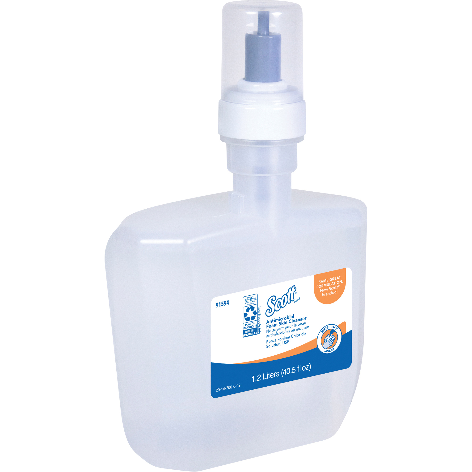 Nettoyant antimicrobien pour la peau ControlMC de ScottMD, Mousse, 1,2 L, Sans parfum