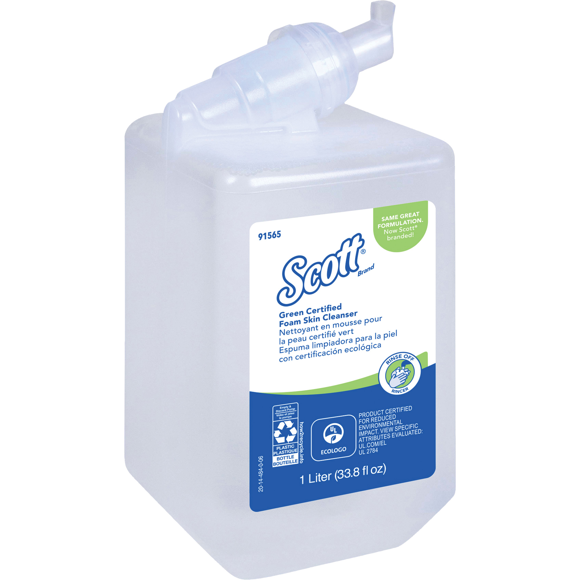 Nettoyant pour la peau certifié écologique EssentialMC de ScottMD, Liquide, 1 L, Cartouche en plastique, Sans parfum