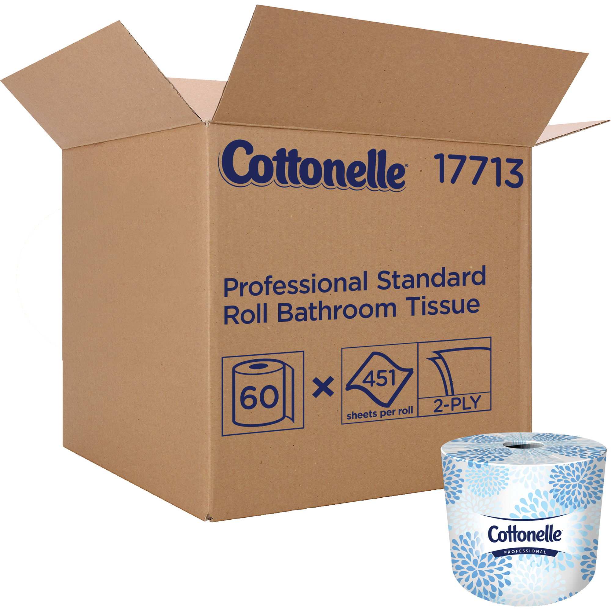 Papier hygiénique KleenexMD CottonelleMD, 2 Pli, 451 Feuilles/Rouleu, Longueur 150', Blanc