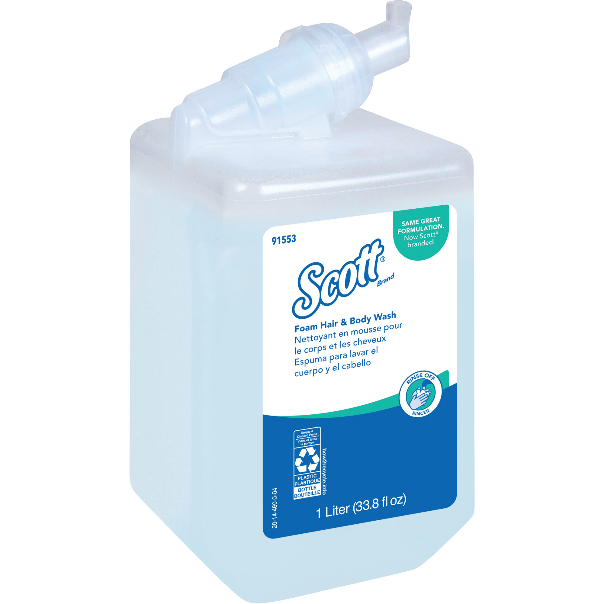 Savon moussant pour le corps et les cheveux ScottMD ProMC, 1000 ml, Fraîcheur, Bouteille
