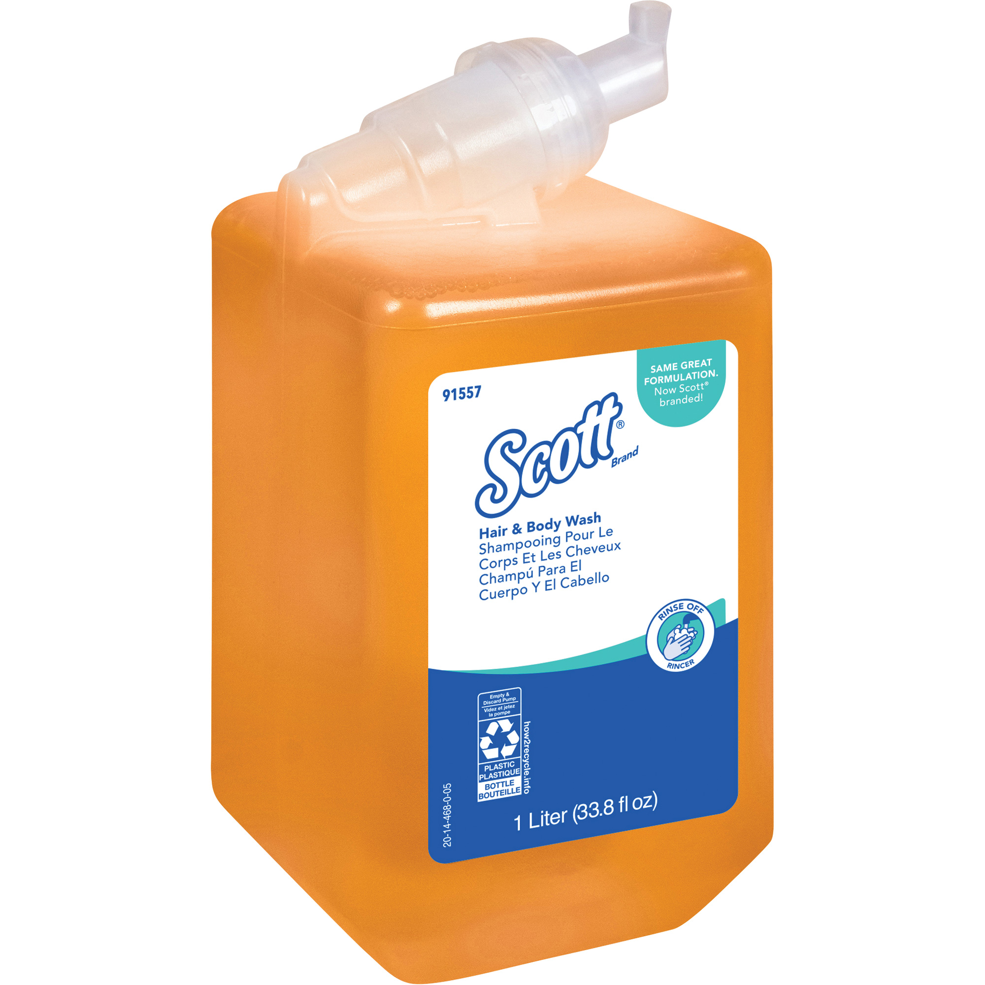 Savon pour le corps et les cheveux EssentialMC de ScottMD, 1000 ml, Fraîcheur, Bouteille