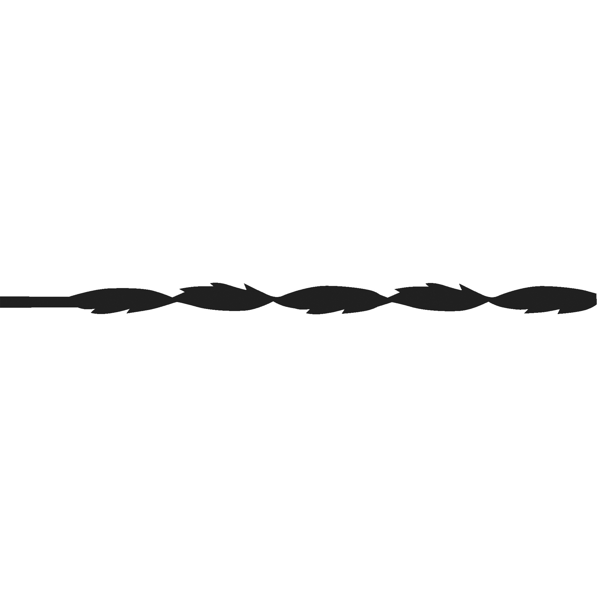 12 lames en spirale pour scie à chantourner, Coupe spirale, 0,028" la x 5" lo, 44 dents par pouce