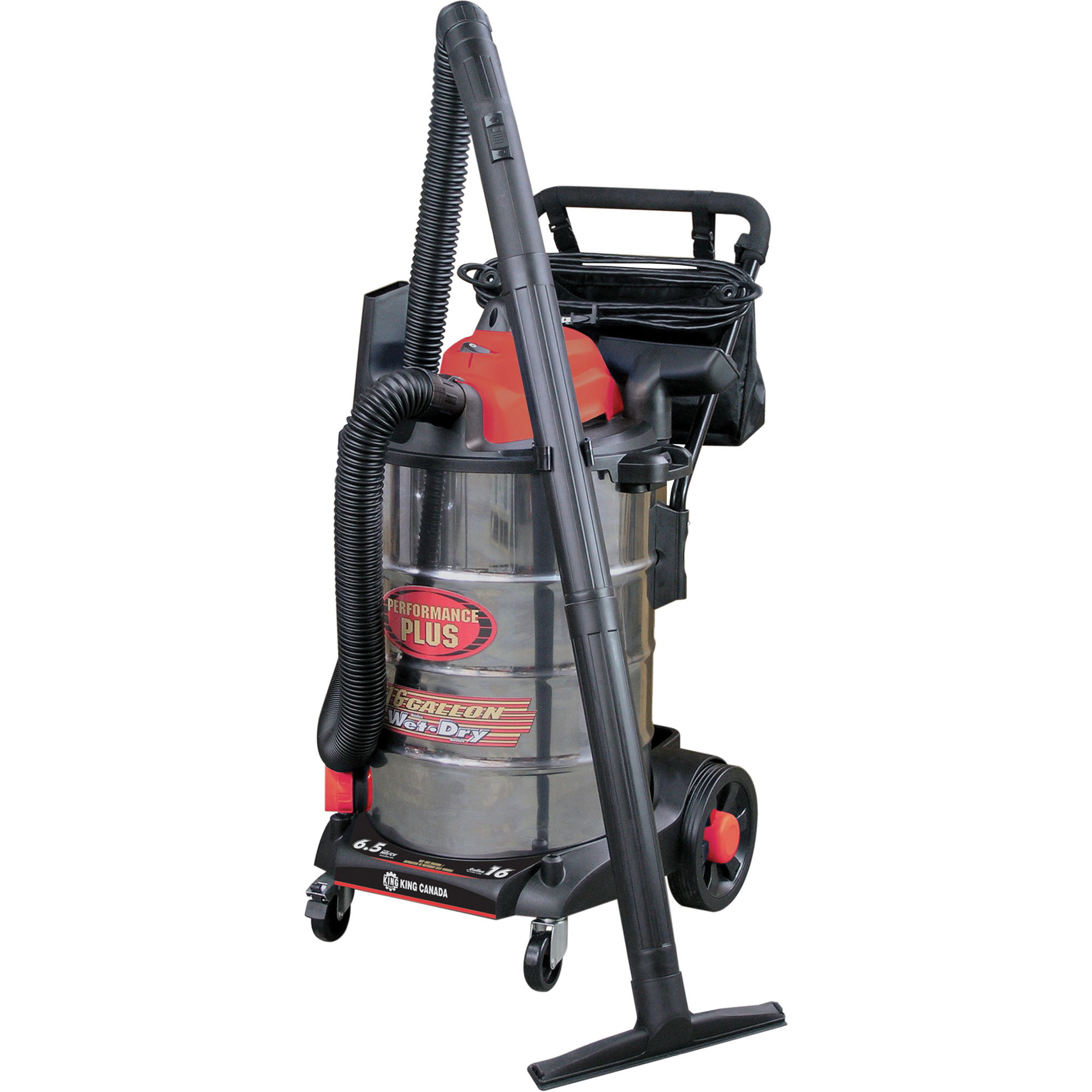 Aspirateur, Secs-humides, 6,5 CV, 16 gal. US (60,6 litres)