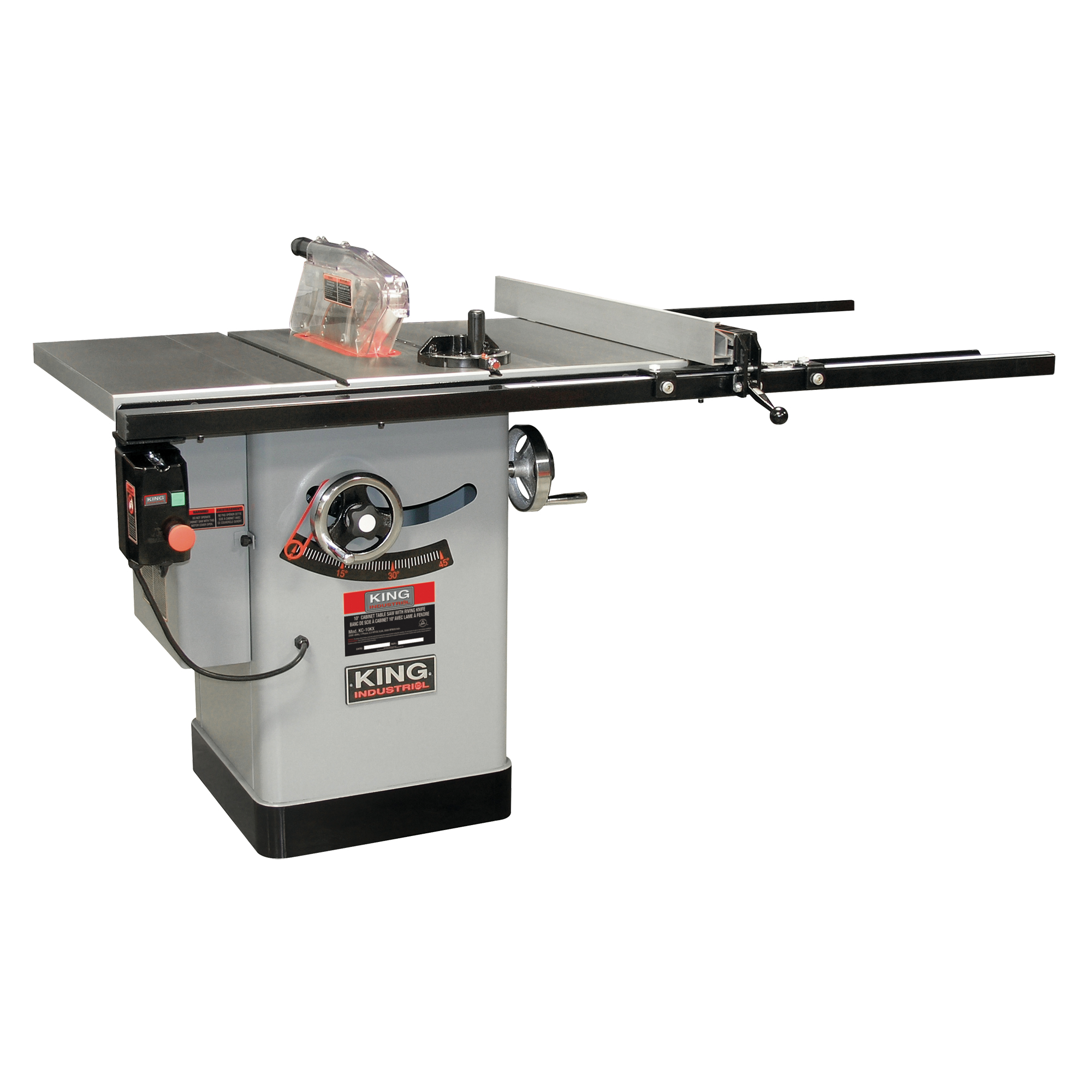 Banc de scie avec couteau fendeur, 230 V, 9,6 A, 3850 tr/min