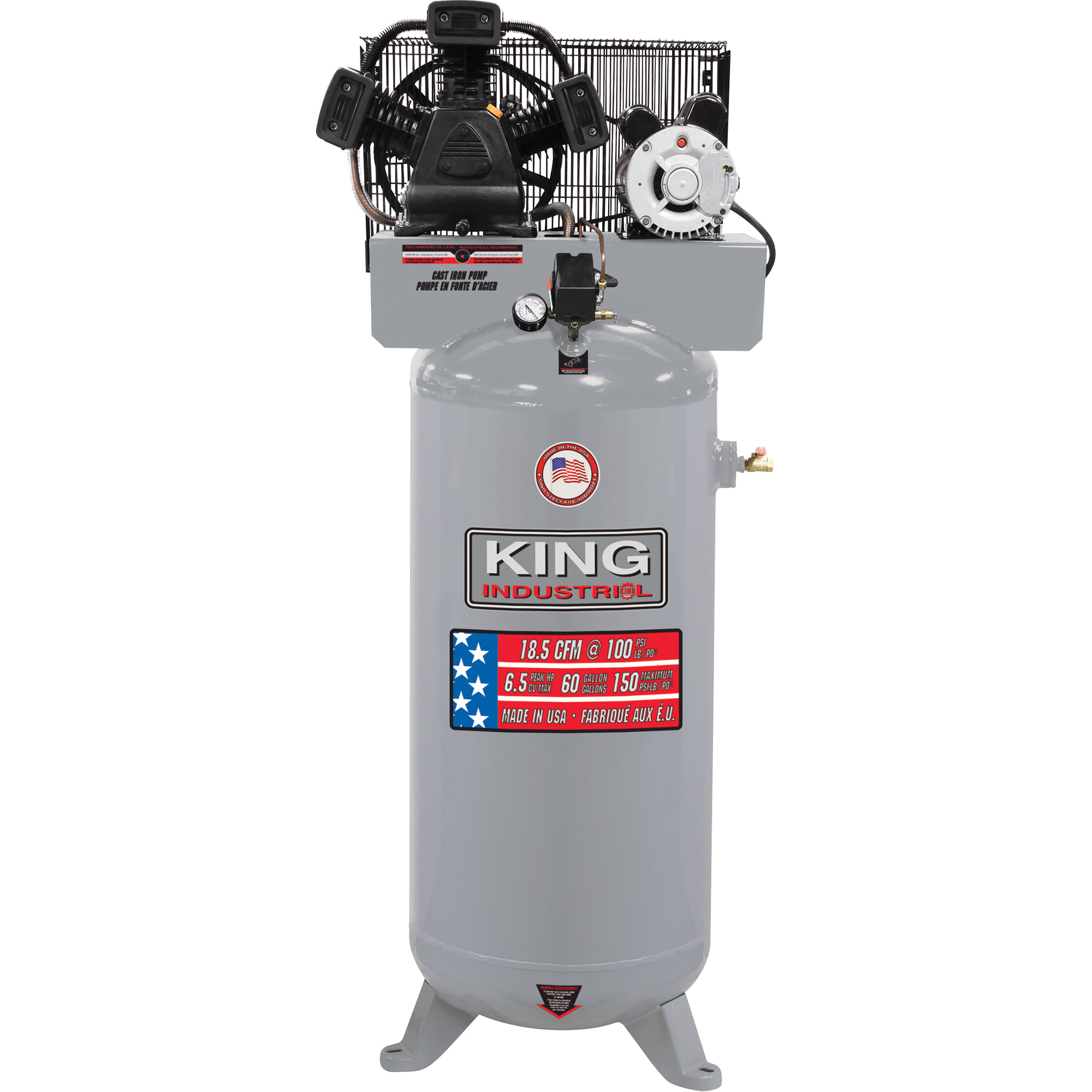 Compresseur d'air à grand rendement, 50 gal. (60 gal. US)