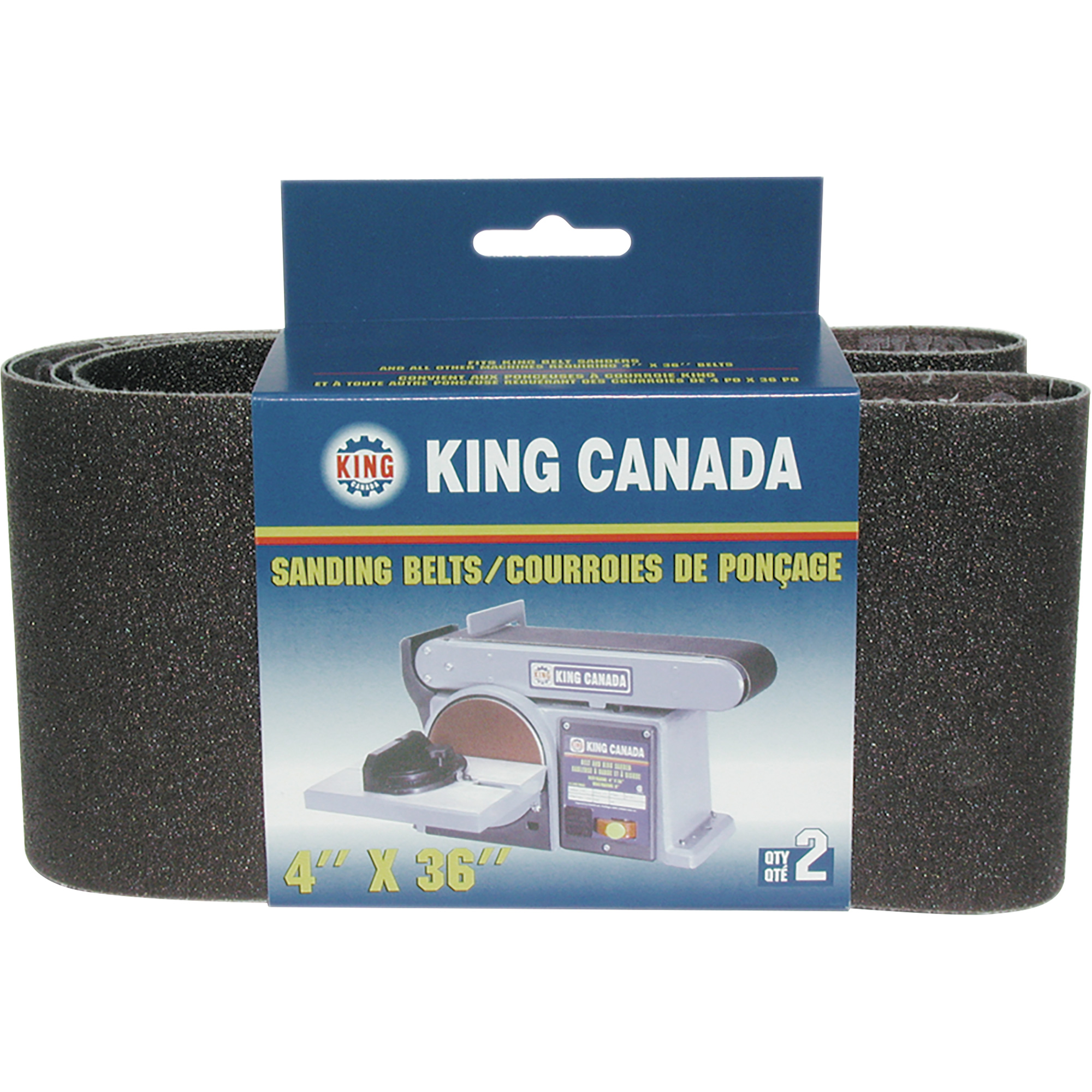 Courroies abrasives, 4" la x 36" lo, Grain 80