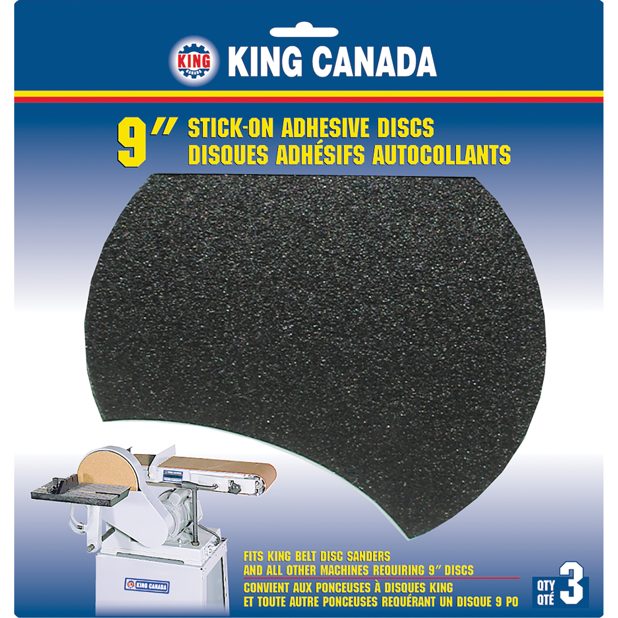 Disque de ponçage pour le bois, 9" dia., Grain 60