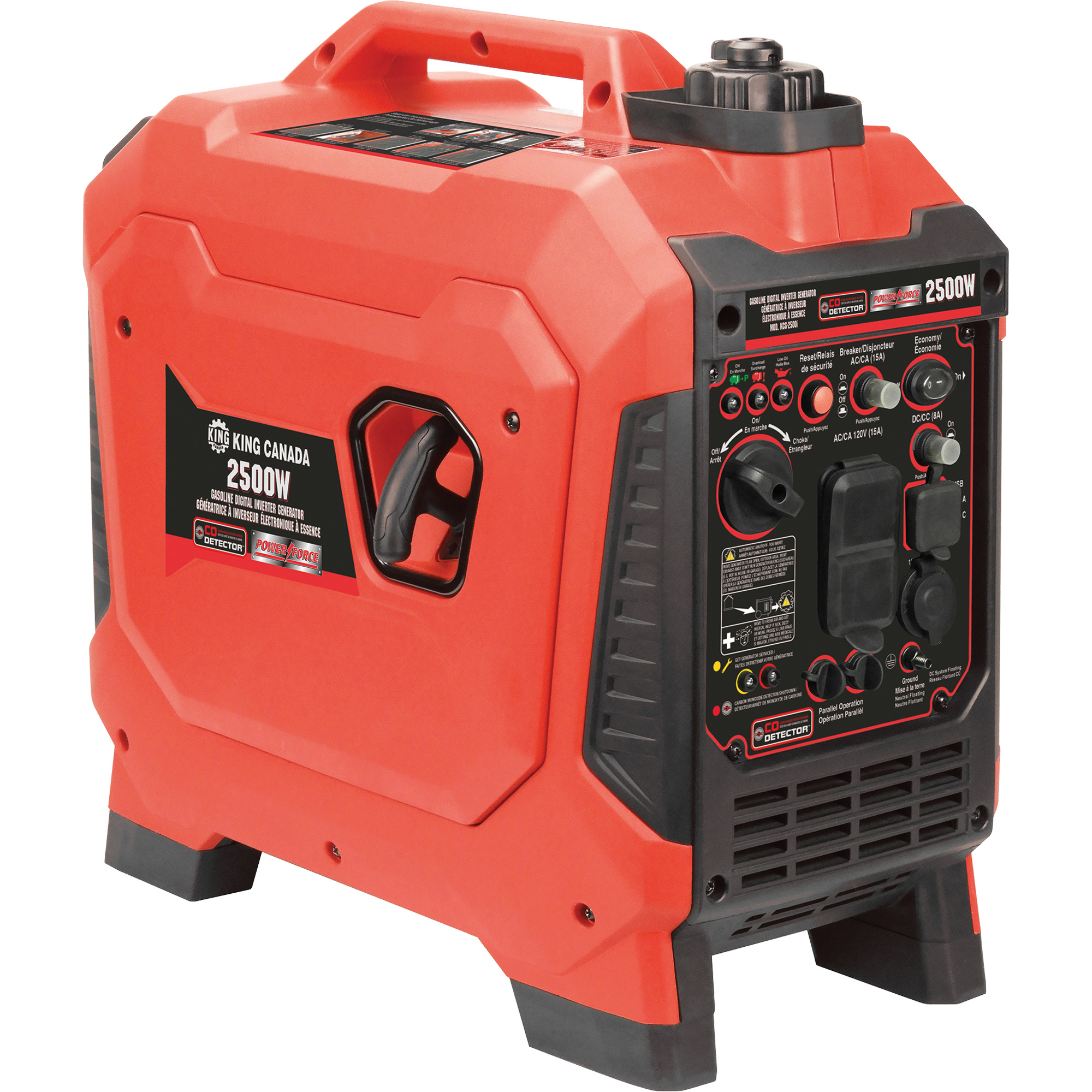 Génératrice à onduleur, Surtension 2500 W, Nominale 1800 W, Réservoir 4,2 L