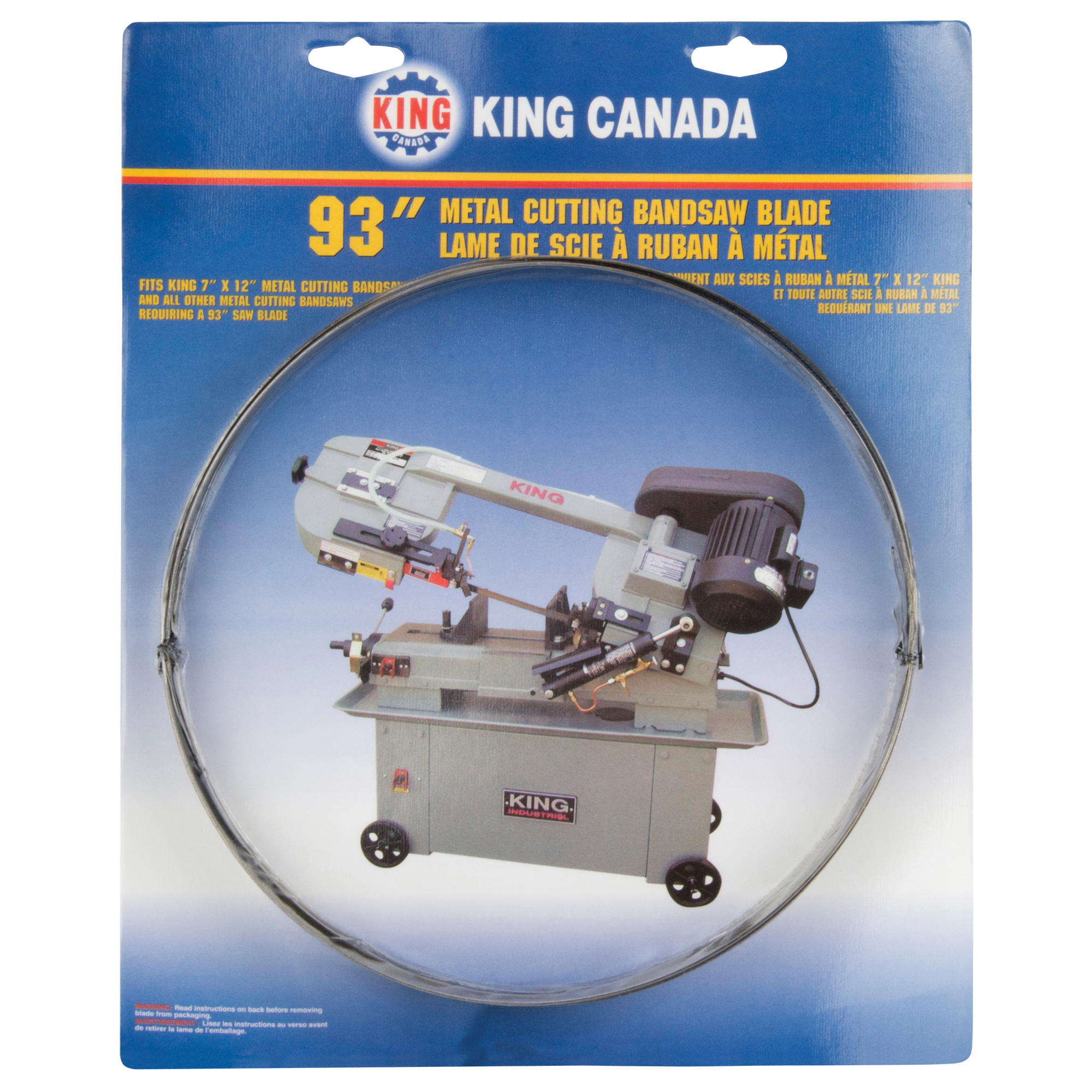 Scie à ruban pour métal, Acier au carbone, 93" lo x 3/4" la x Épaisseur 0,032", 10 dents par pouce
