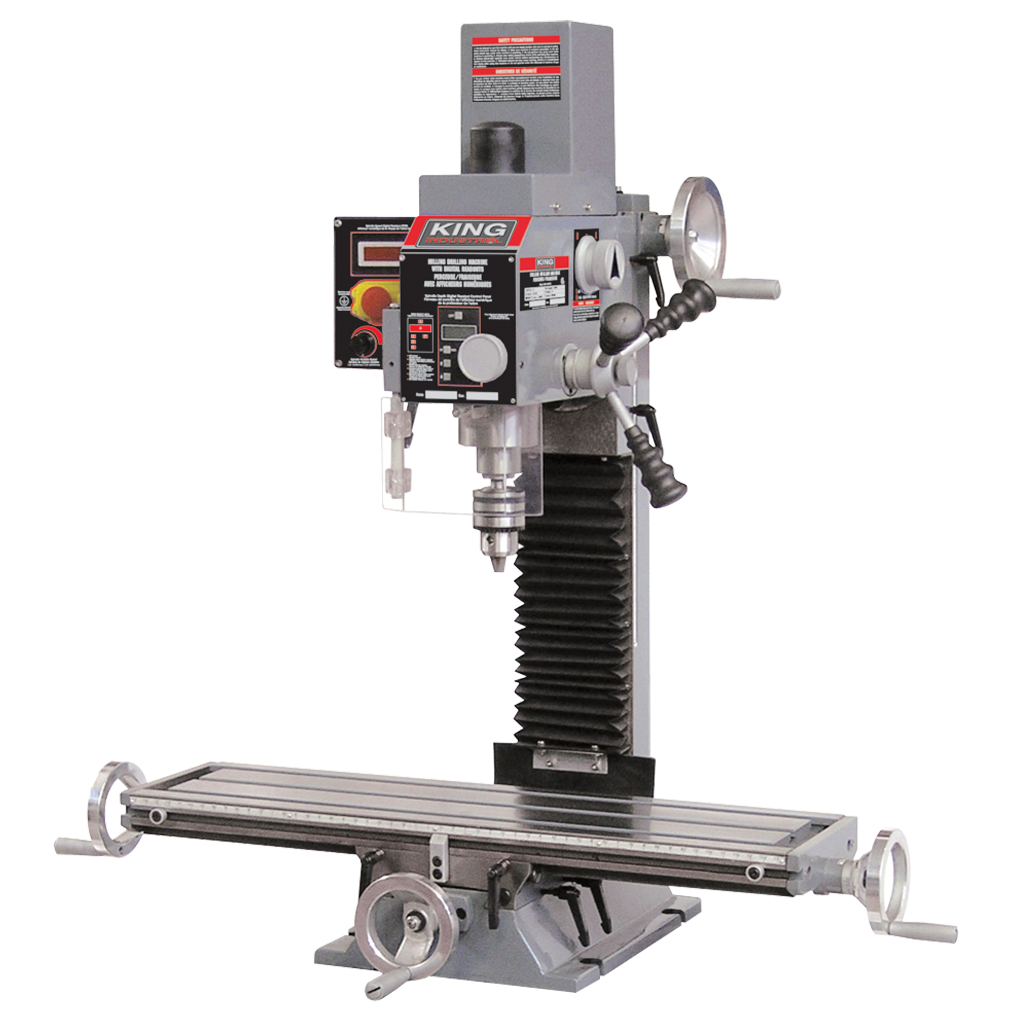 Machine à fraiser et percer avec écran numérique, 2 vitesses, Cap. De forage 5/8"