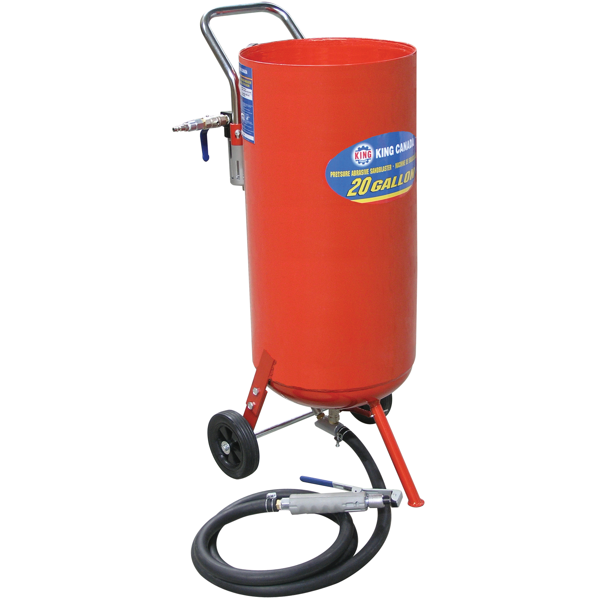 Machines de sablage à jet, 6-25 pi³/min, Réservoir de 16,6 gal. (20 gal. US)