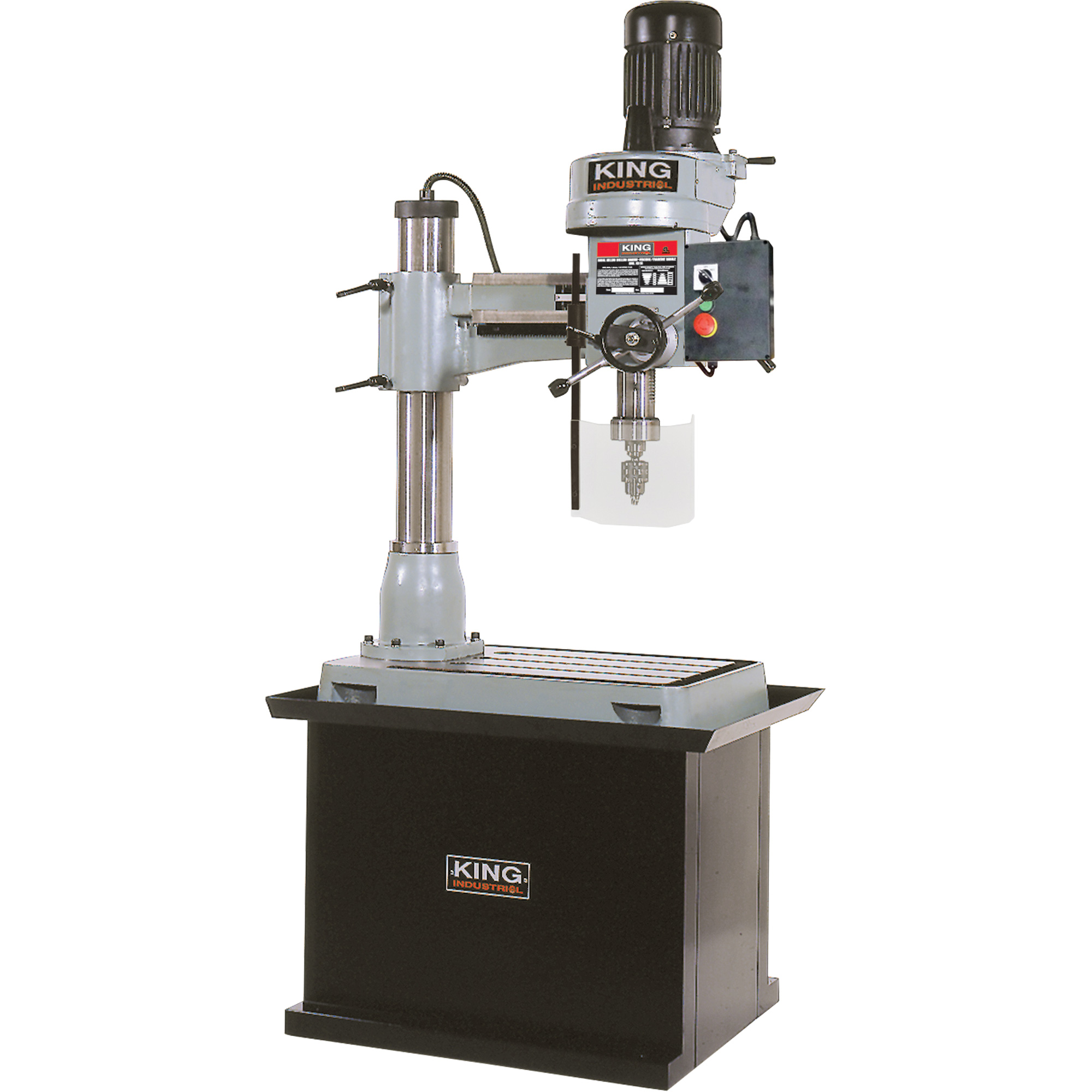 Perceuse radiale avec support, 1/2" Mandrin, 5 Vitesse(s), 19-5/8" la x 21-5/8" lo, #3 Morse