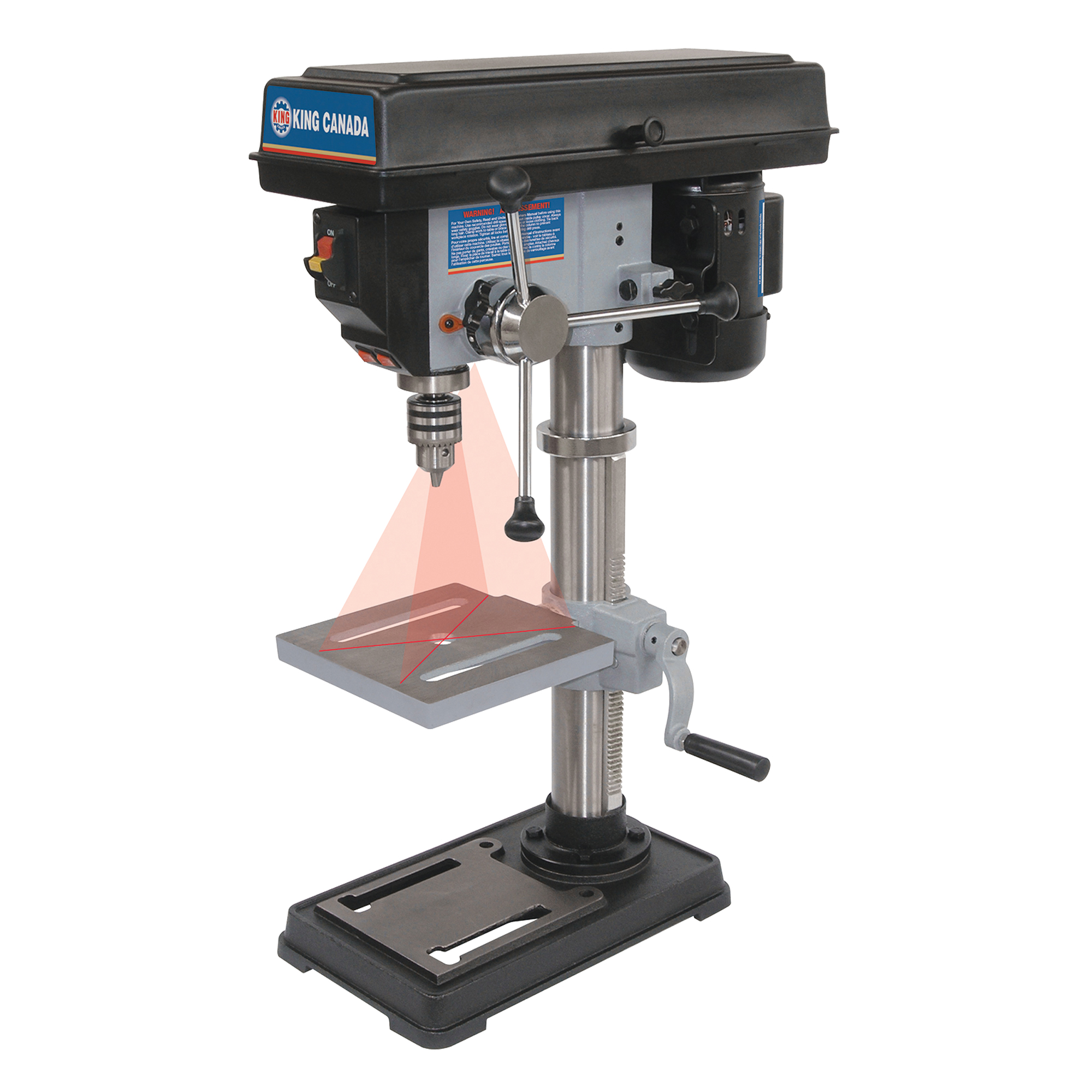 Perceuses à colonne avec laser, 10", Mandrin 1/2", 3050 tr/min