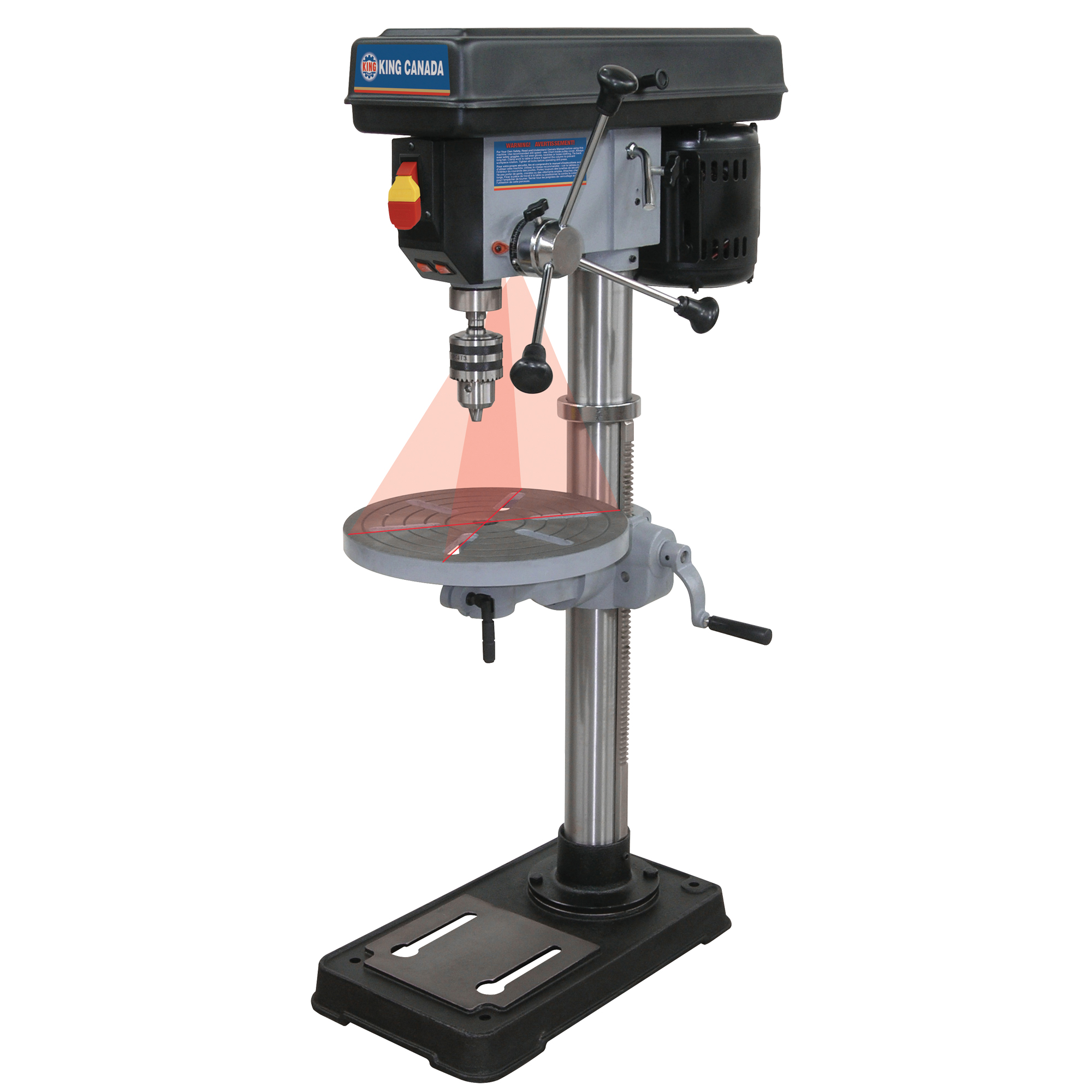 Perceuses à colonne avec laser, 13", Mandrin 5/8", 3670 tr/min
