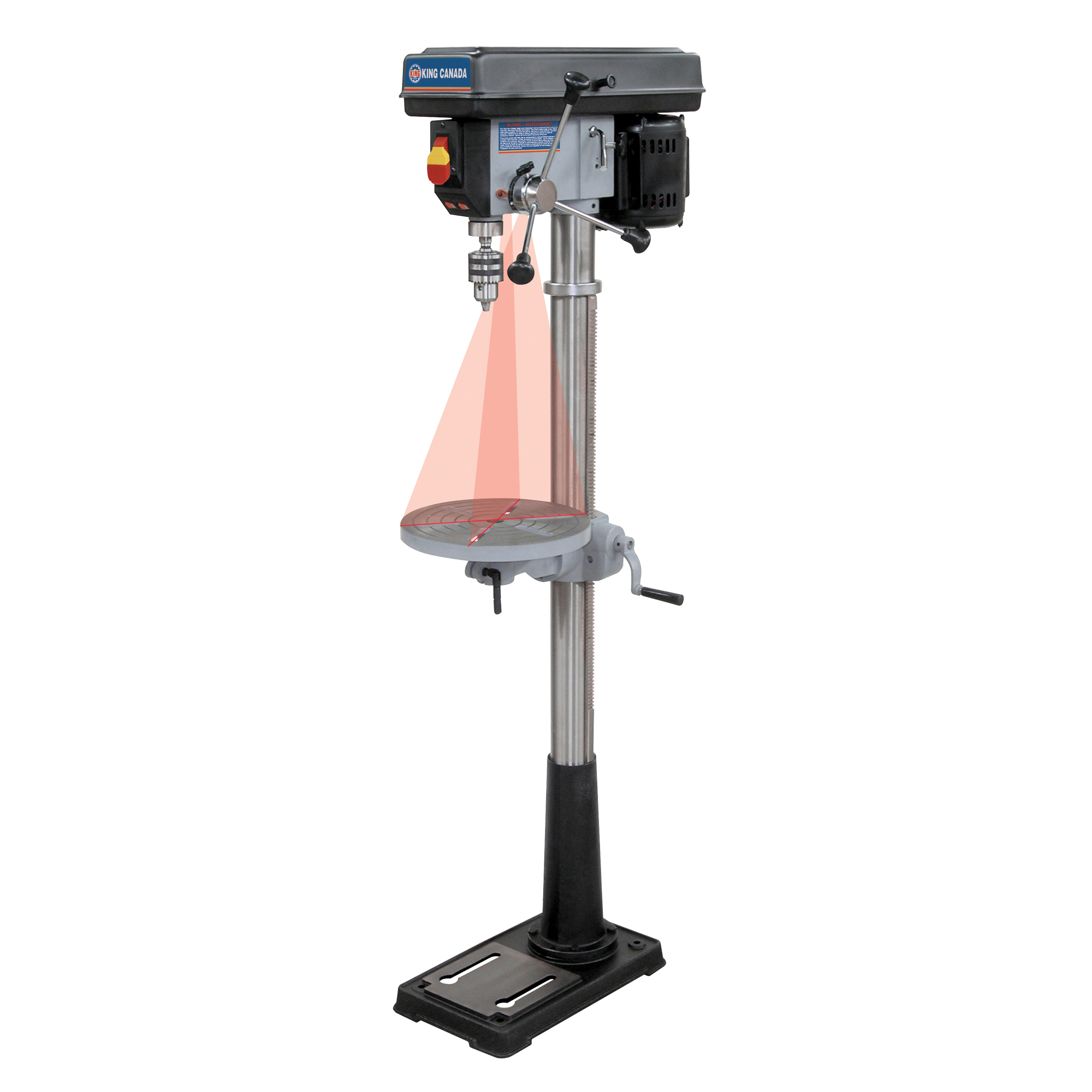 Perceuses à colonne de plancher avec laser, 13", Mandrin 5/8", 3600 tr/min
