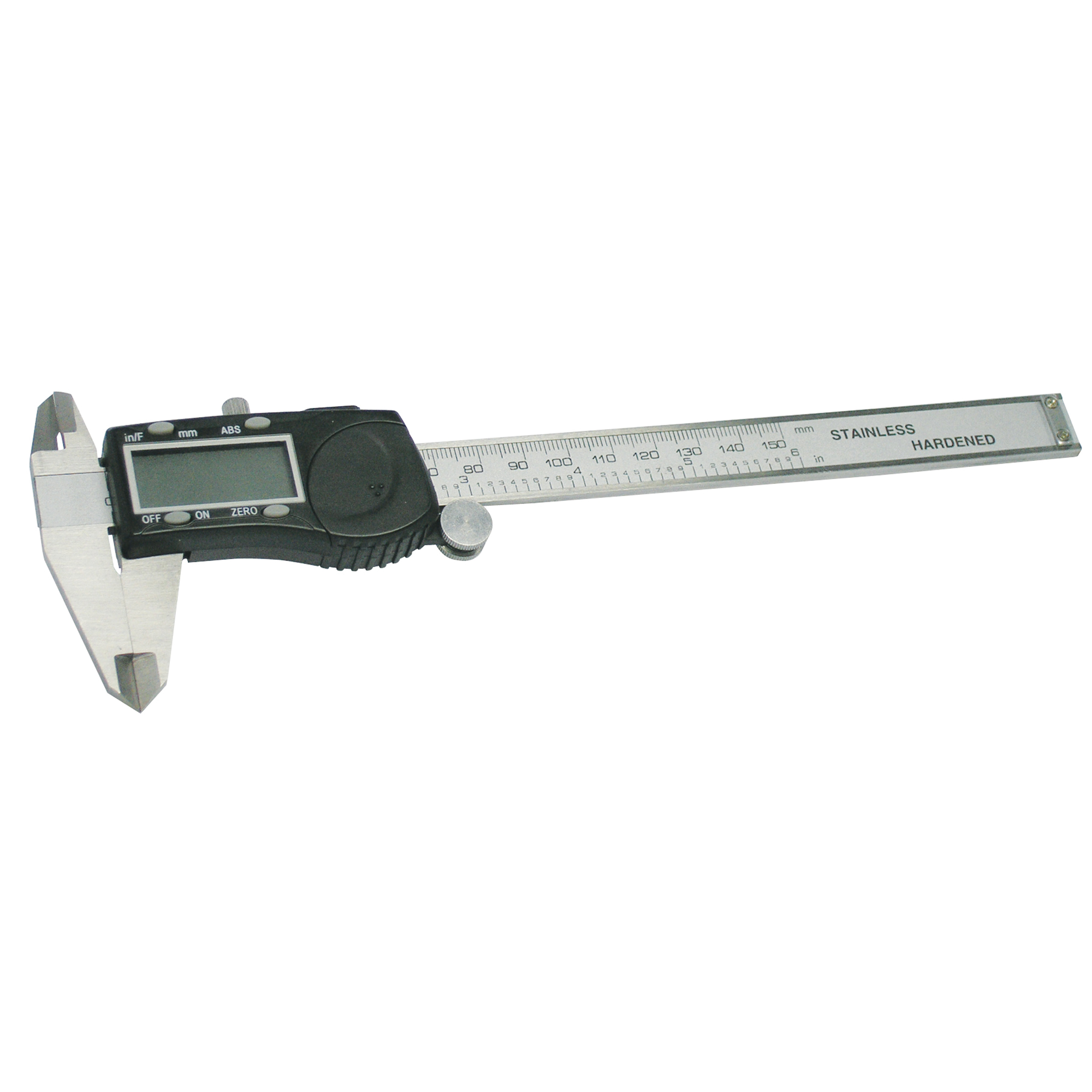 Pied à coulisse numérique fractionnaire, Résolution de 0,005" (0,01 mm), 0" - 6" ( 0 mm - 150 mm) gamme de mesure