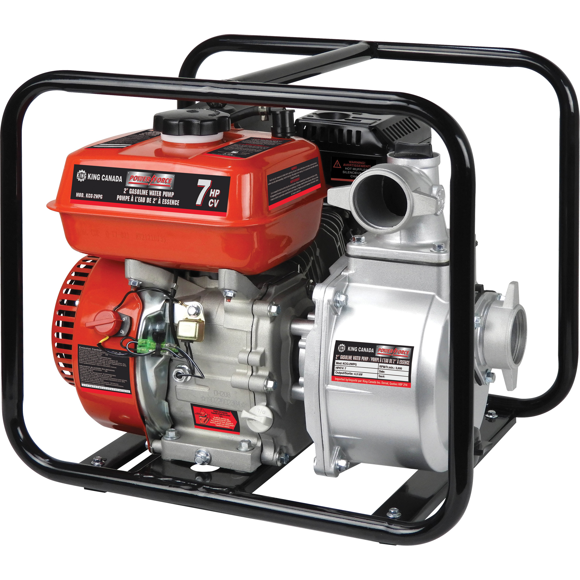 Pompe à eau à essence, 196 cc, LCT à 4 temps, 7,0 CV