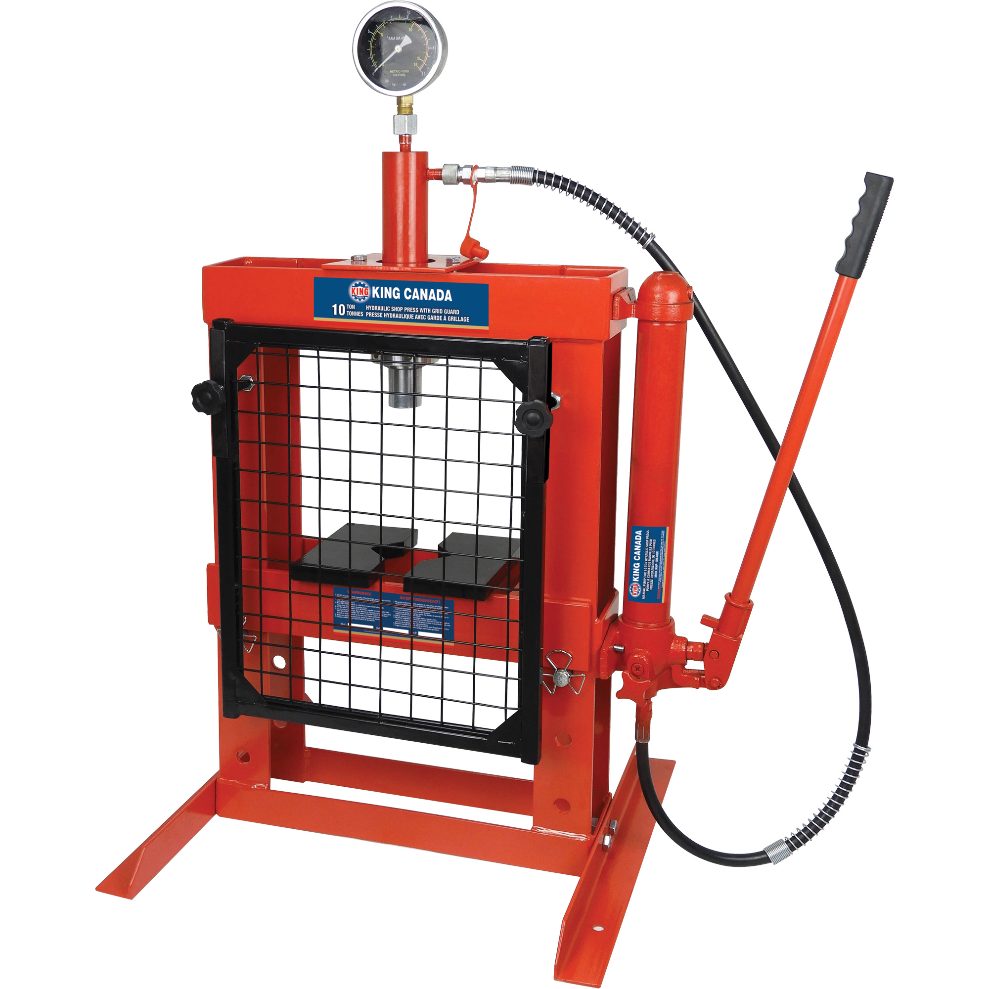 Presse hydraulique avec garde à grillage, Capacité 10 tonnes