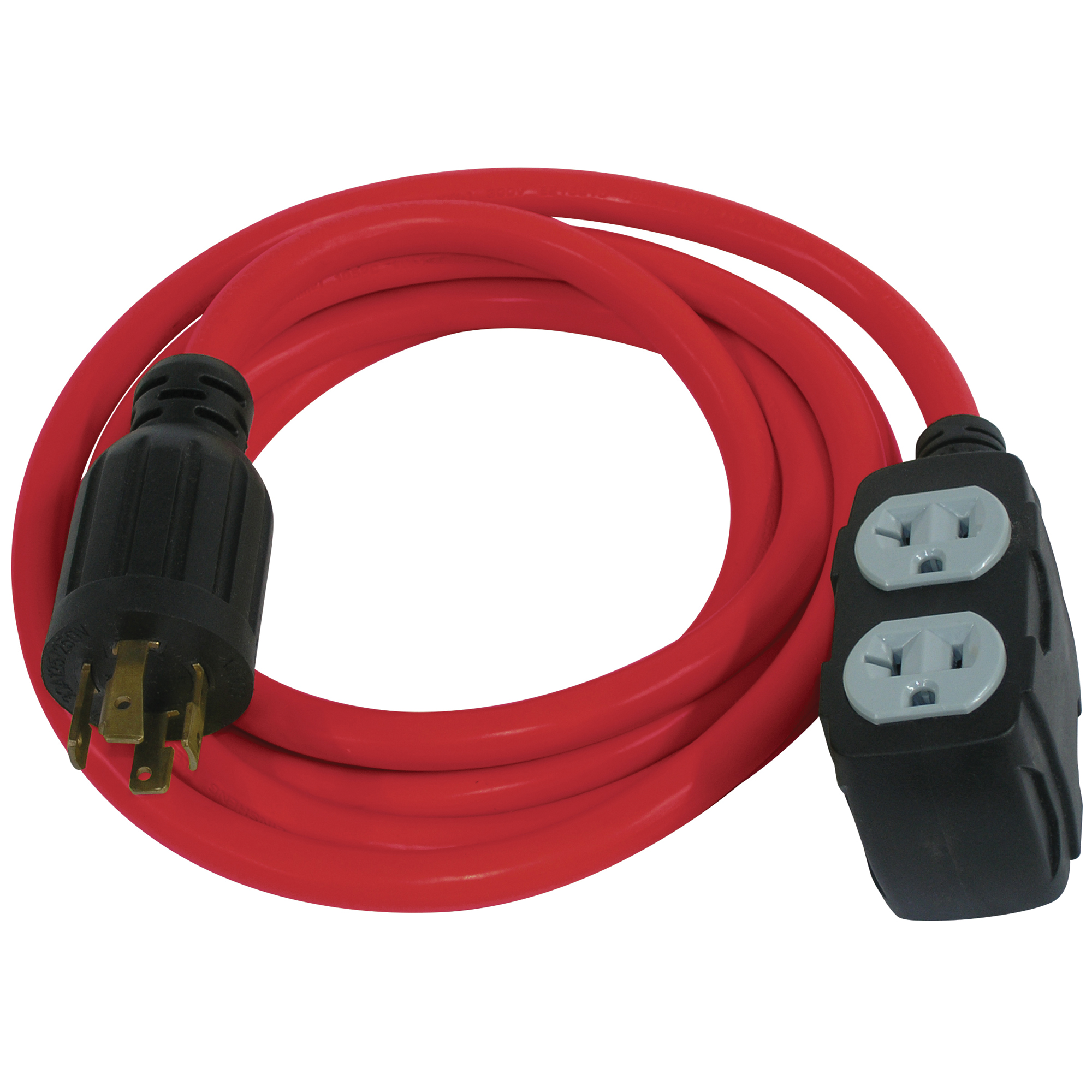 Rallonge pour génératrice, SJTW, AWG 12/3, 30 A, 4 prise(s), 10'