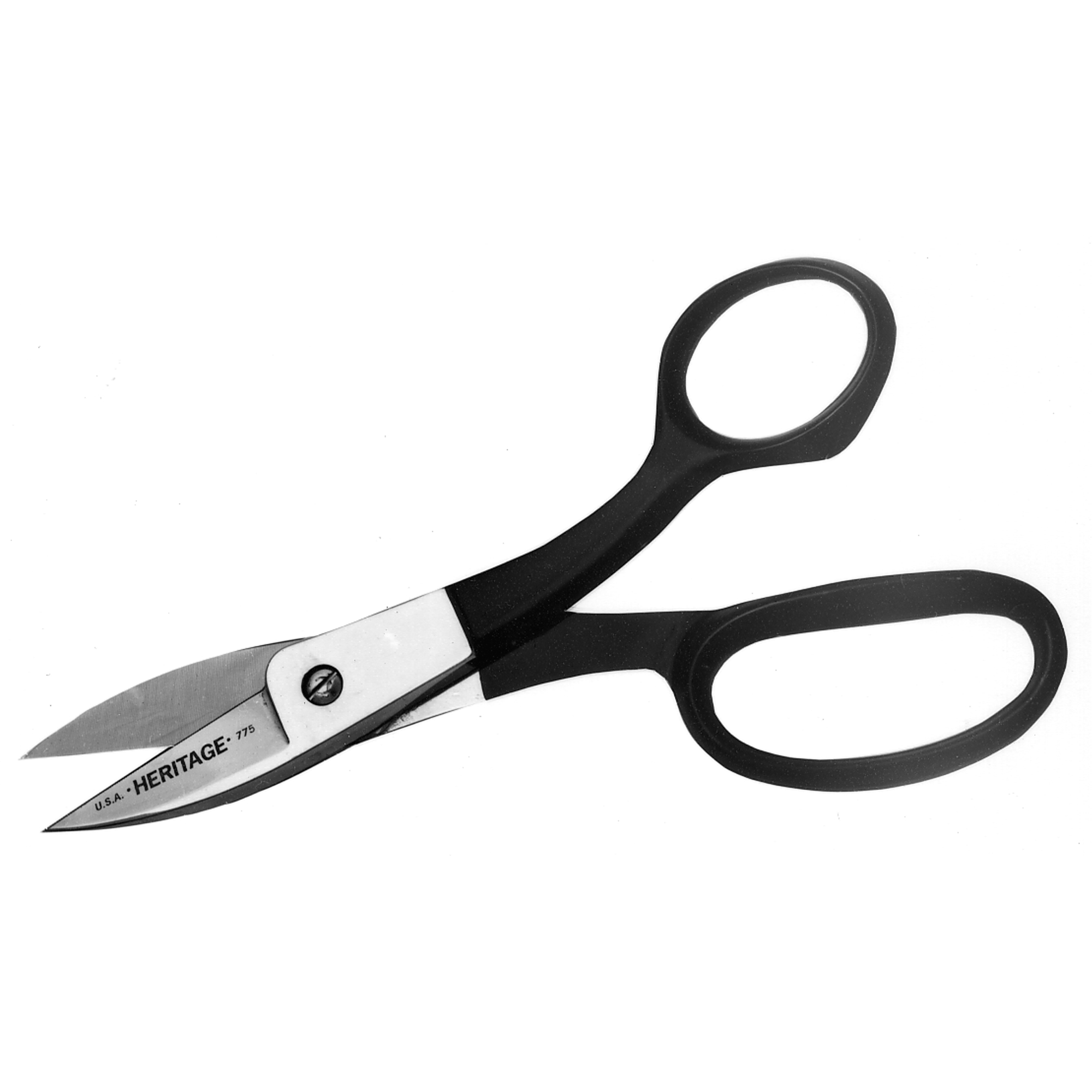 CISAILLES,LAMES LARGES,8"LONG, Longueur de coupe de 2", Poignée Anneaux