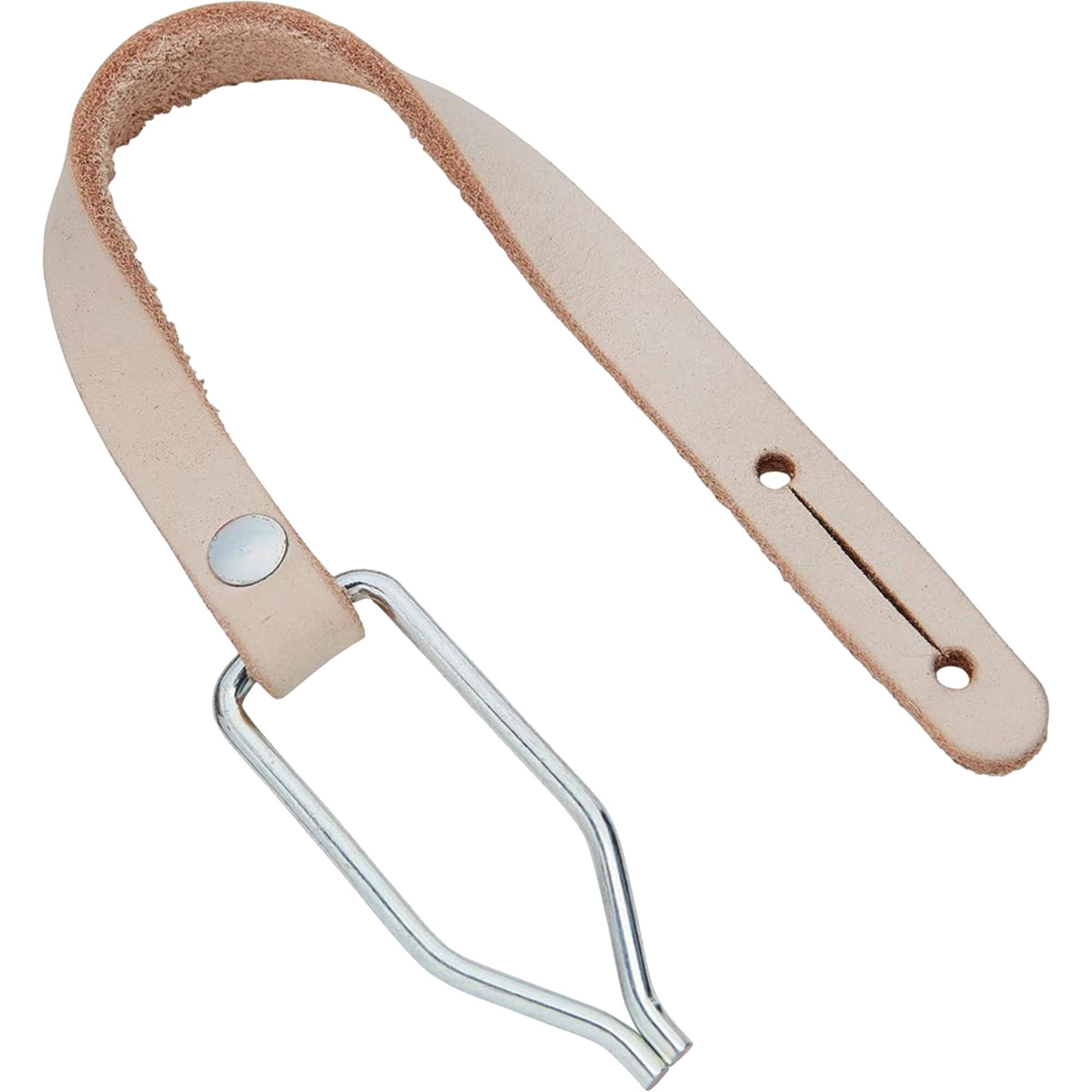 Corde de service avec agrafe pour courroie, Cuir, Beige