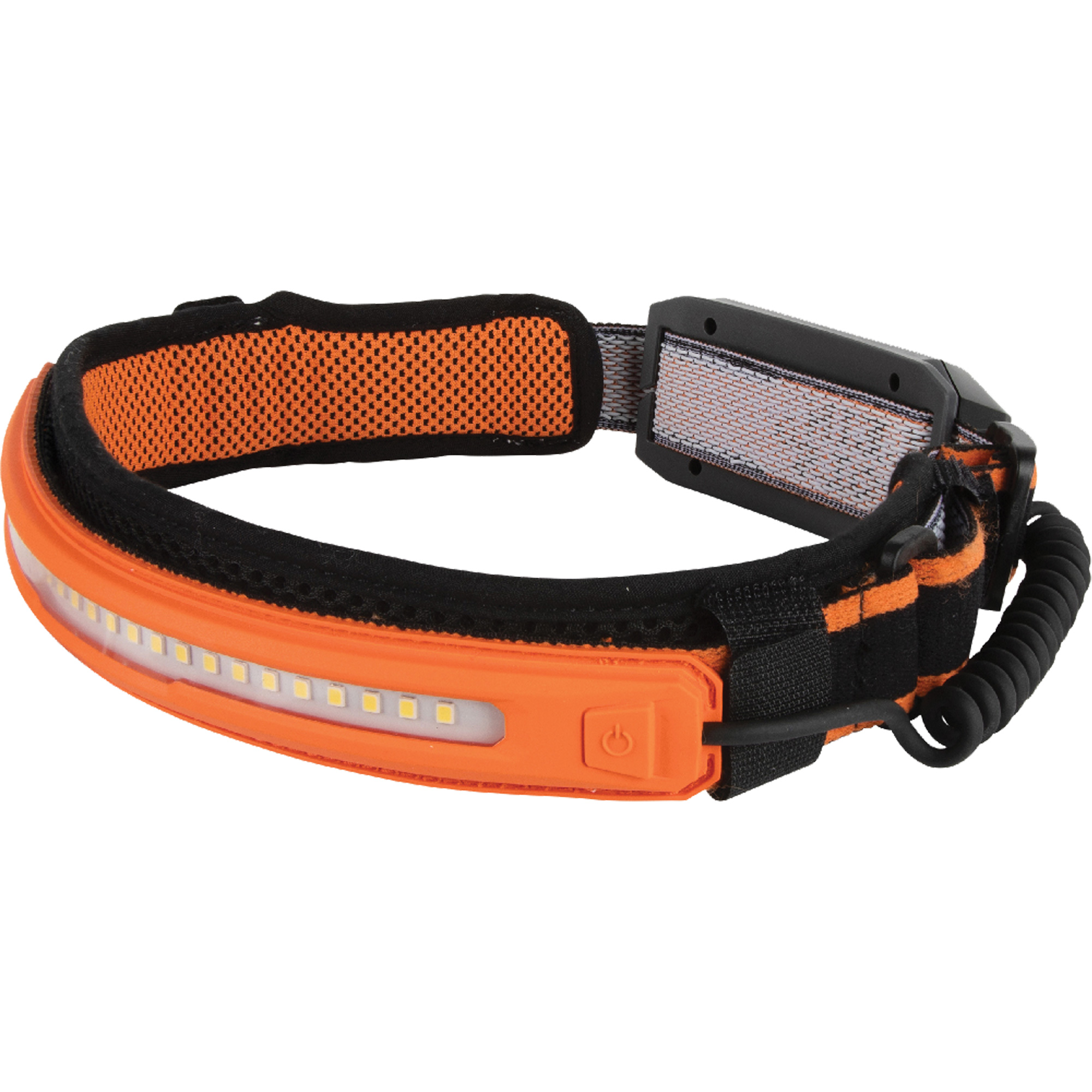Lampe frontale à faisceau large avec bandeau, DEL, 575 lumens, 4 hres de fonctionnement, piles Rechargeable