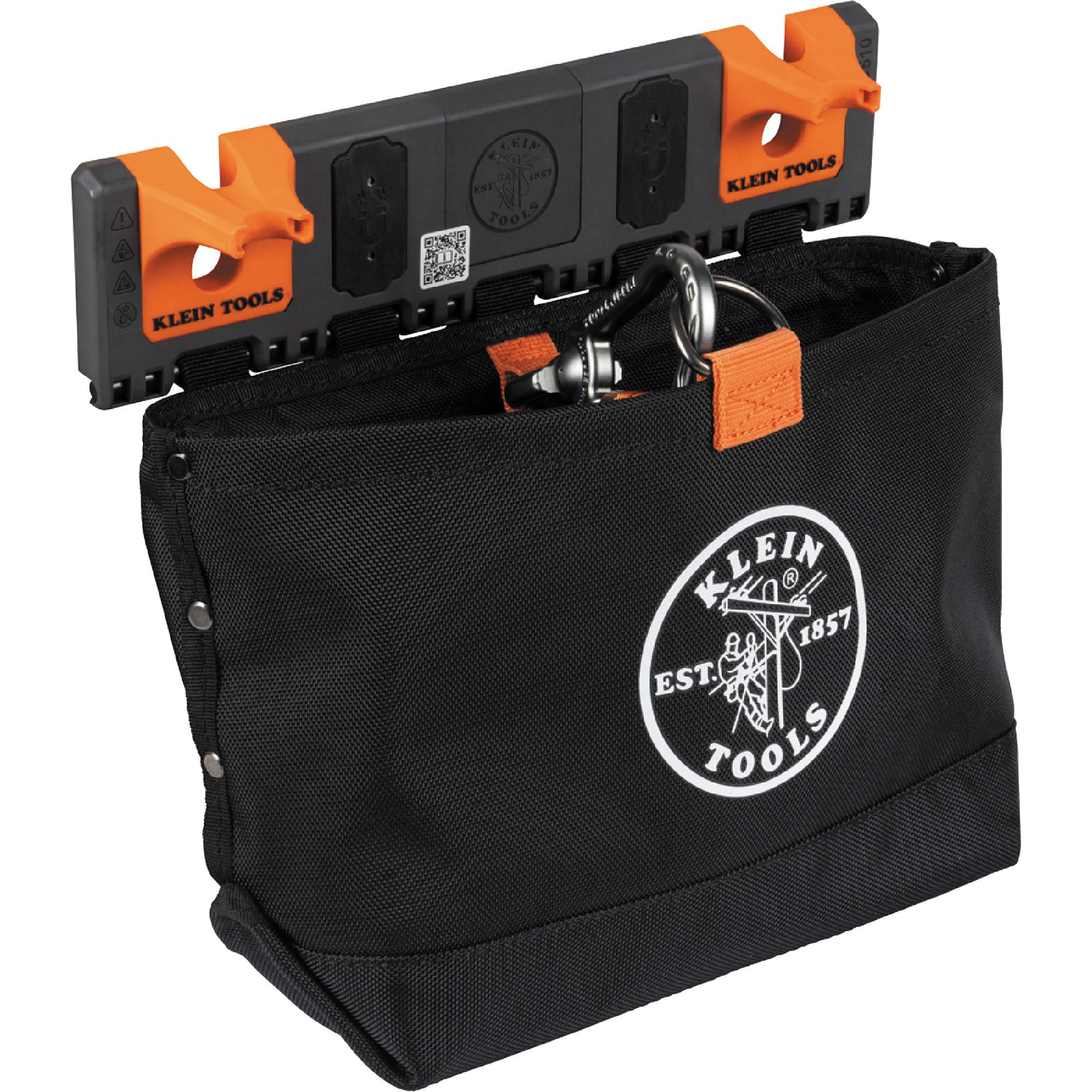 Module de poche pour quincaillerie avec crochet en S Bucket Work Centre, Nylon, 1 pochettes, Noir/Orange