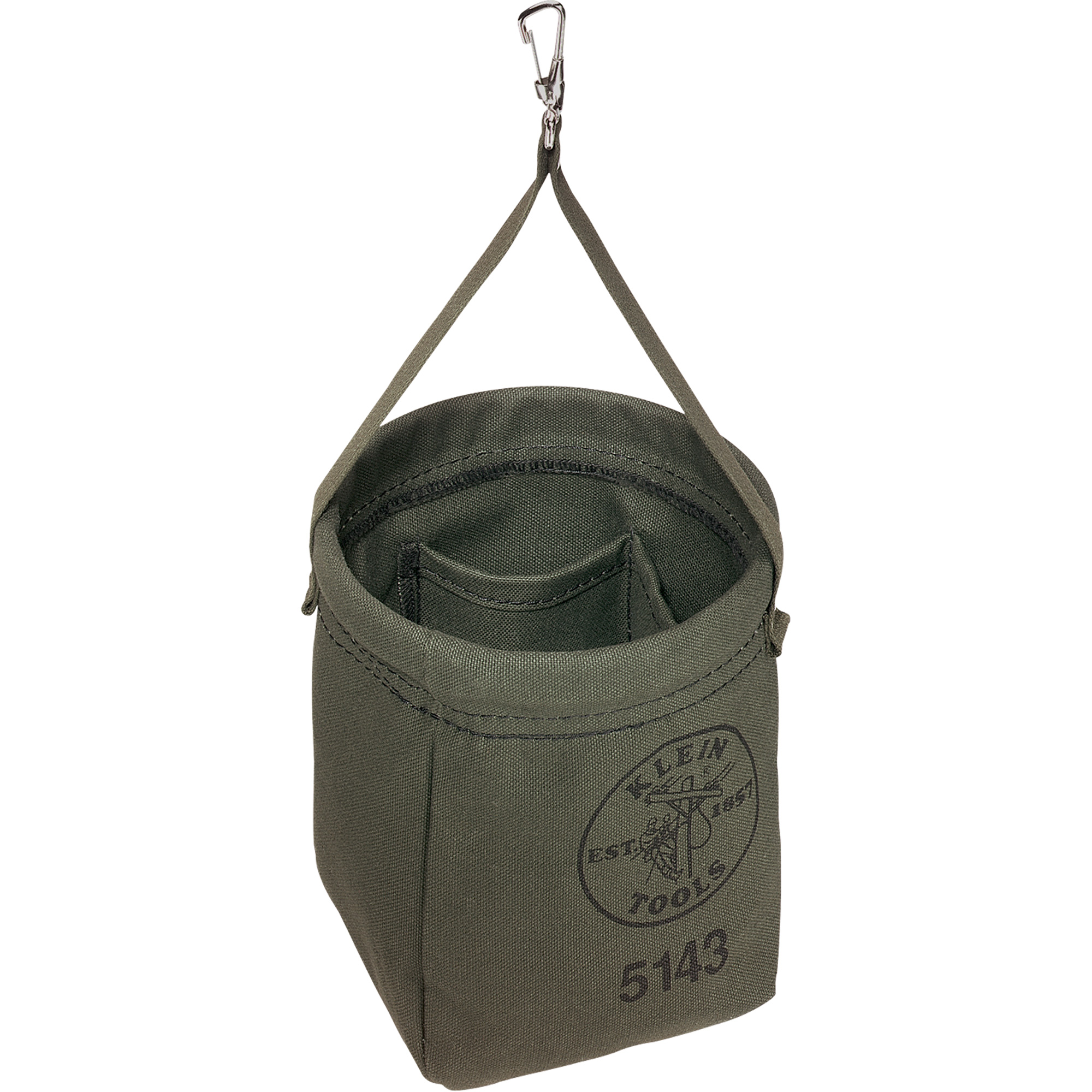 Sac à fond conique, 8" h, Toile, Gris