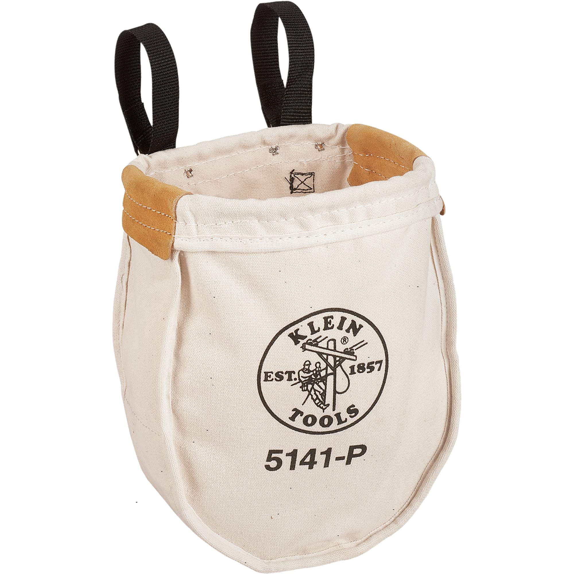 Sac à outils utilitaire avec connexion à boucle, Toile, 2 pochettes, Beige/Noir