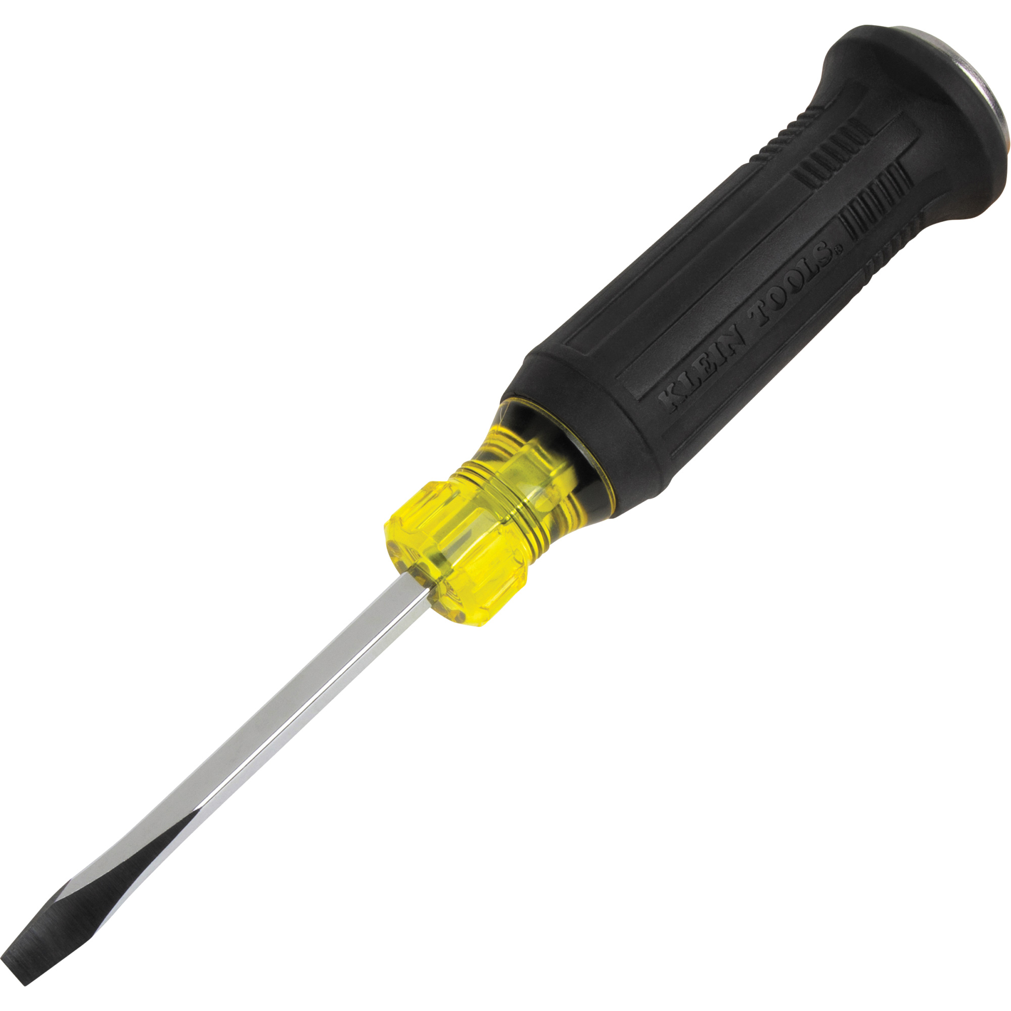 Tournevis de démolition avec embout plat évasé, 1/4", 9-2/5" lo, Prise Coussinée