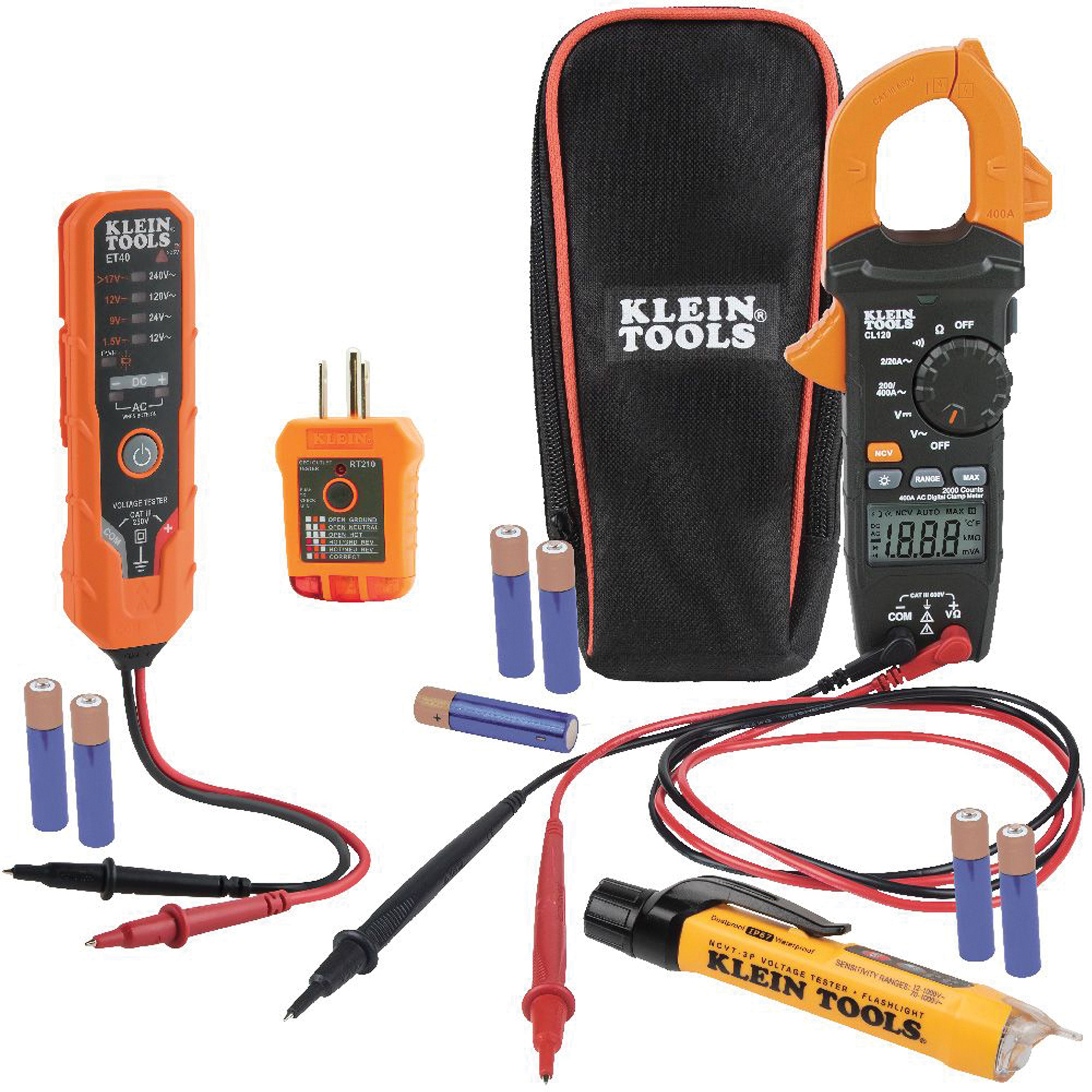 Trousse d’essai électrique avec pince-mètre