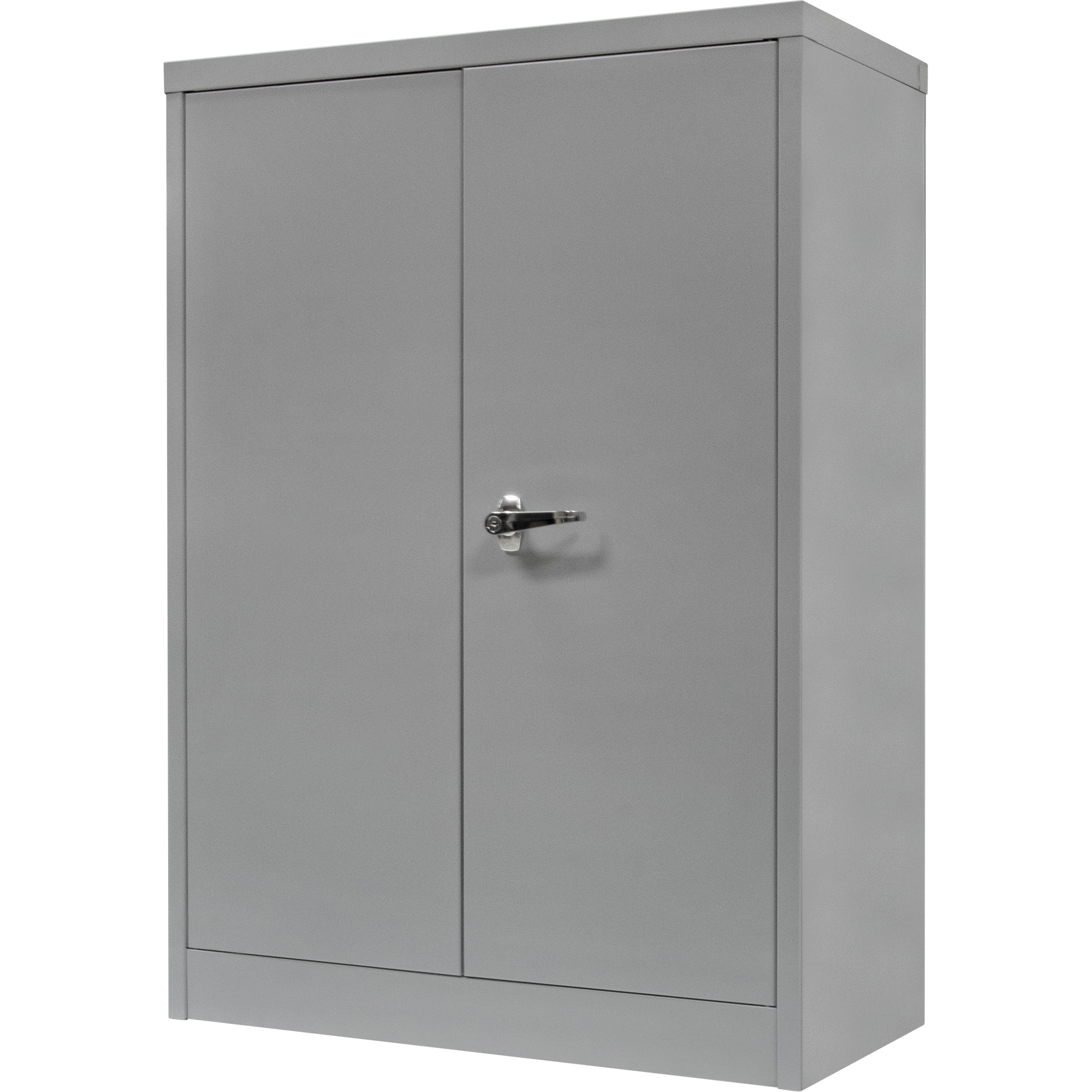 Armoire de rangement à hauteur de comptoir, Acier, 2 Tablettes, 42" h x 30" la x 15" P, Gris