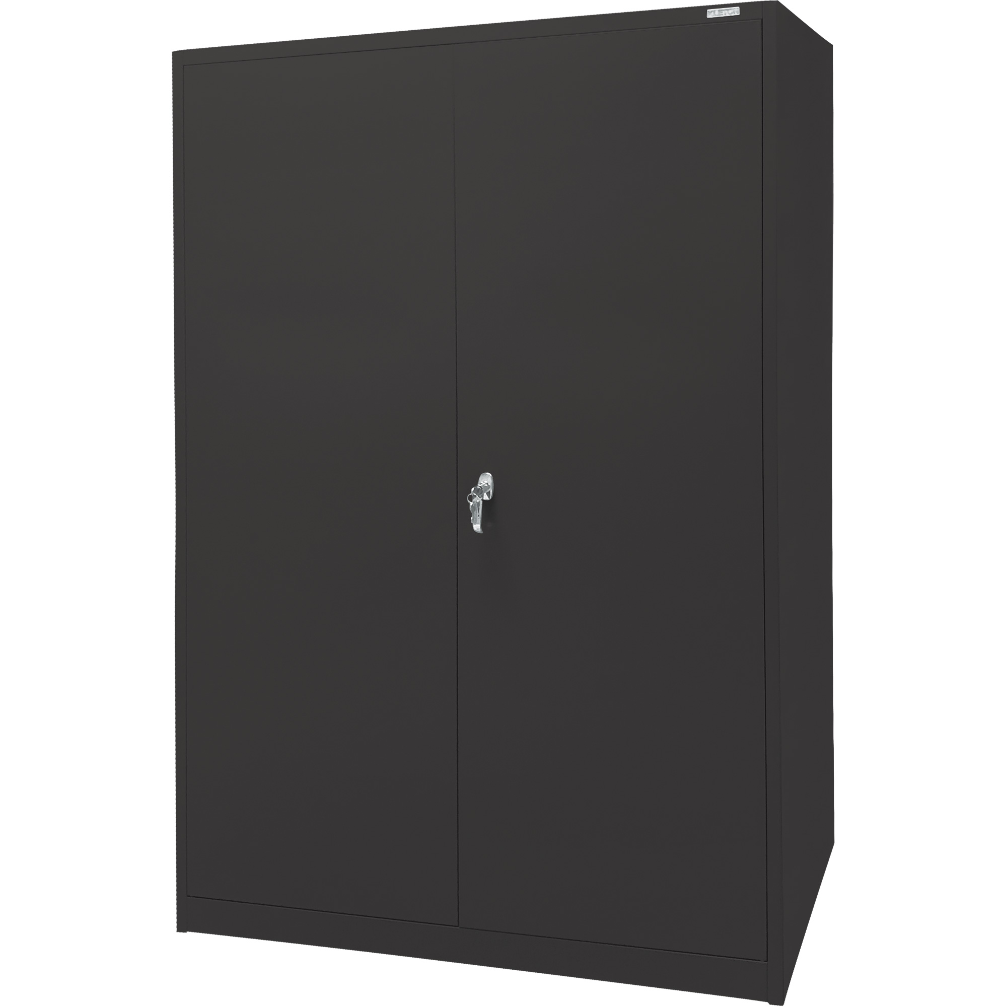 Armoire d'entreposage, Acier, 4 Tablettes, 78" h x 48" la x 24" P, Noir