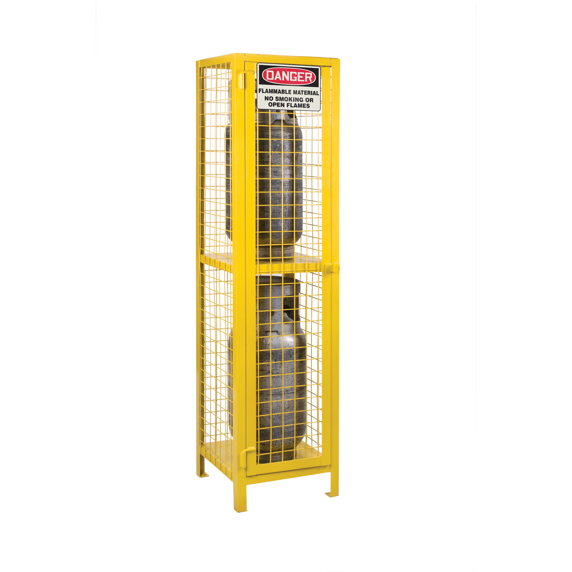 Armoires pour cylindres à gaz, nbre de bouteilles: 2, 17" , 17" , 69" , Jaune