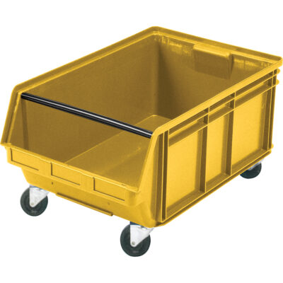 Bac géant empilable et mobile, 11-7/8" ha x 18-3/8" la x 29" p, Capacité de 150 lb, Jaune